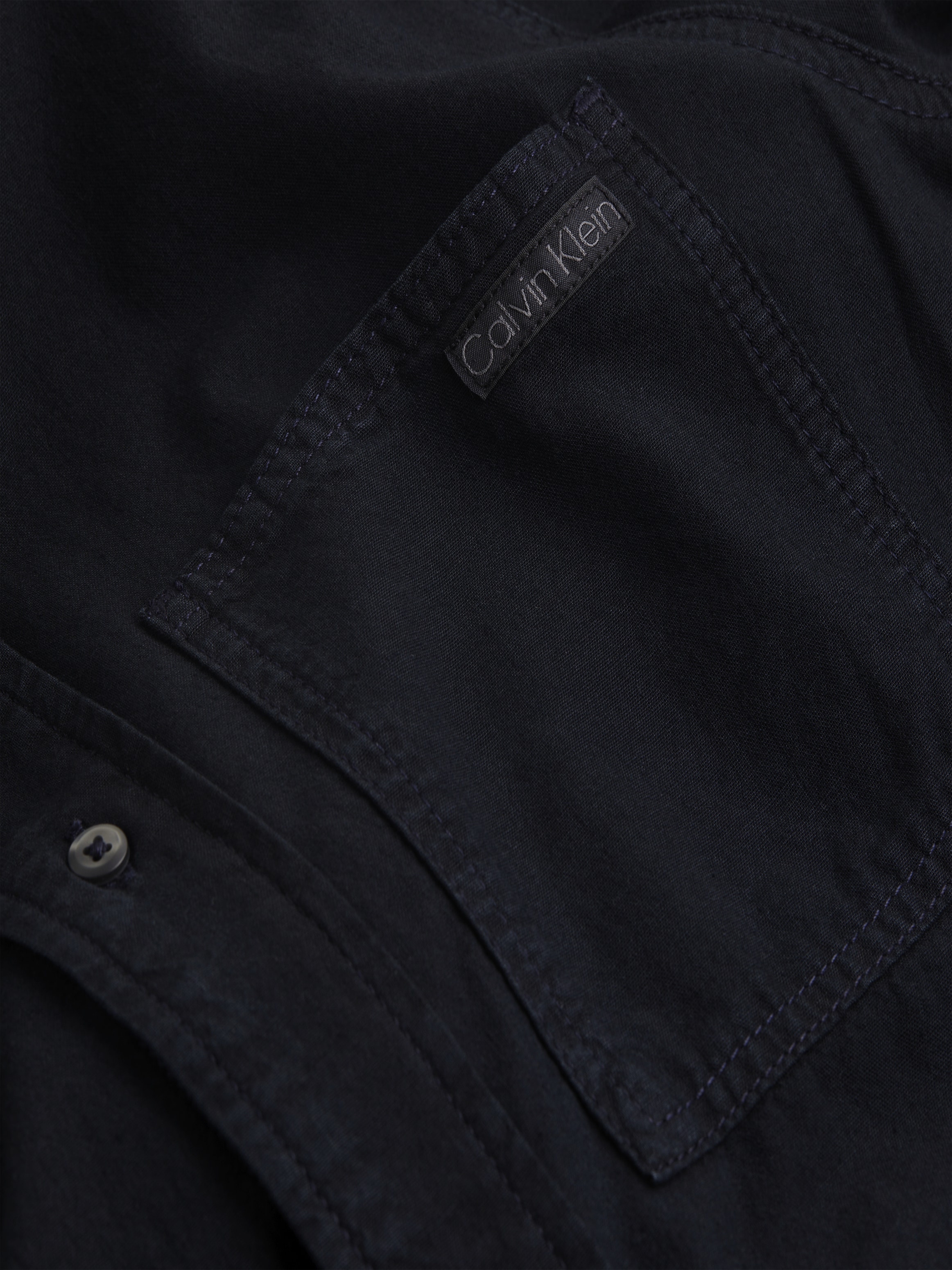 Calvin Klein Jeans Langarmhemd »REGULAR CHAMBRAY SHIRT«, Logodruck, Brusttasche