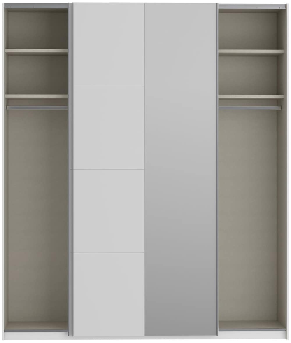 FORTE Schwebetürenschrank »Fittio. Made in Europe, 2 Schiebetüren, modernes Design«, Höhe 2,35 mtr, stehende Montage, Spiegel