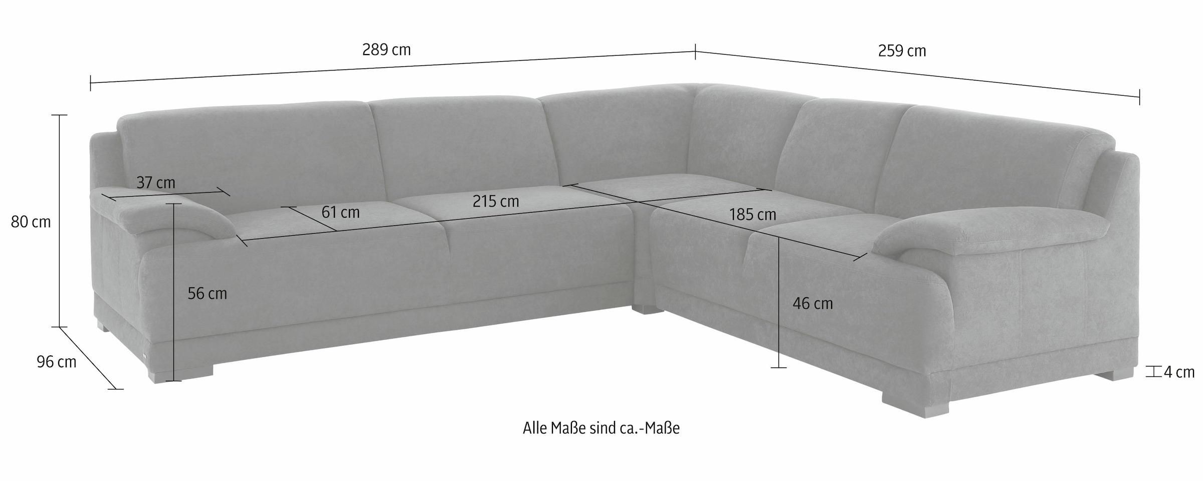 Home affaire Ecksofa »Telos mit Boxspring Unterfederung für hohen Komfort, L-Form«, mit Boxspring-Federung für tollen Sitzkomfort. Zeitlos und komfortabel