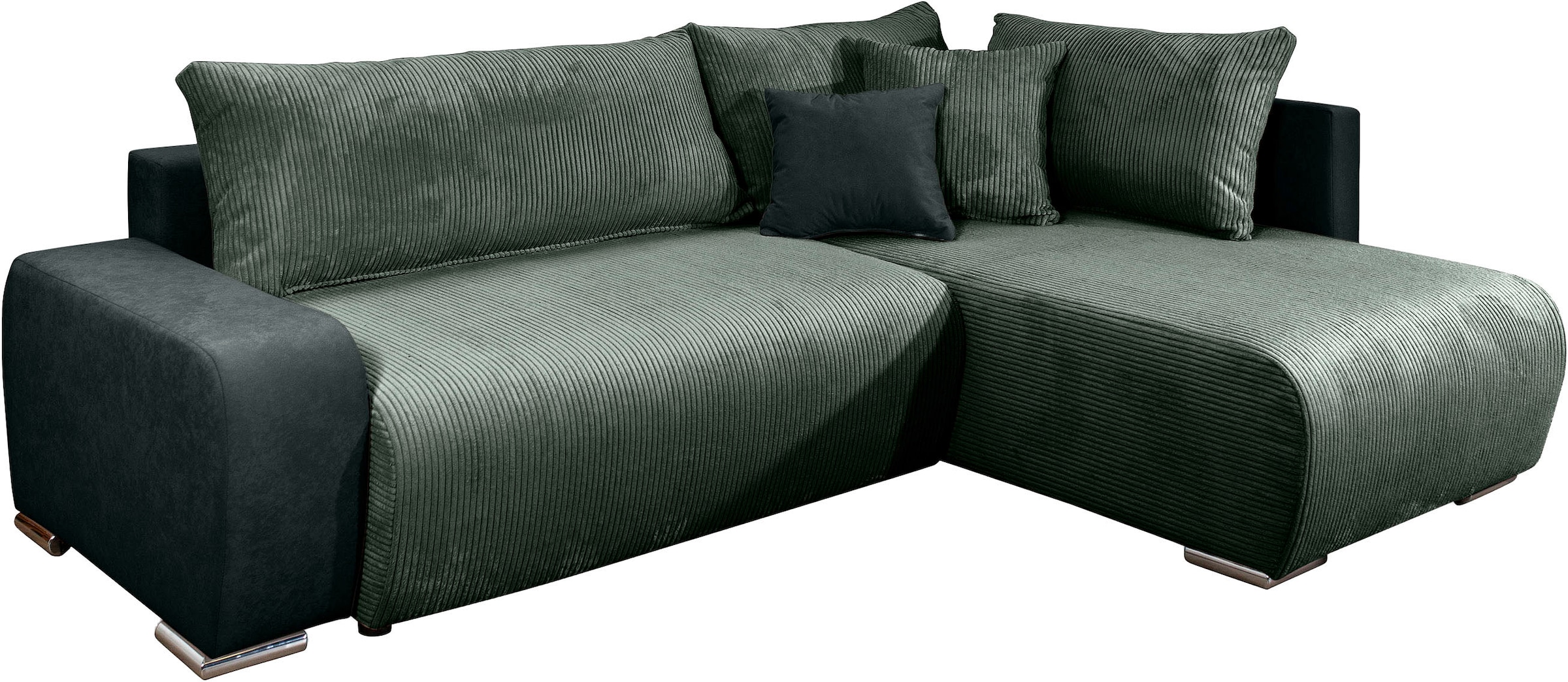 COLLECTION AB Ecksofa »Poppy L-Form, B: 227 cm« Bettfunktion, Bettkasten & 1 Zierkissen