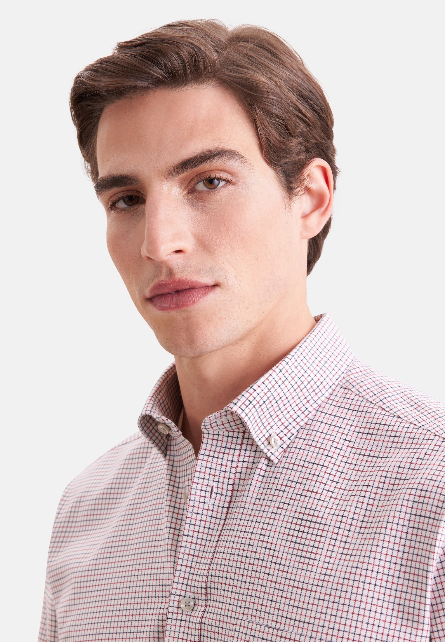 seidensticker Flanellhemd »Schwarze Rose« Regular 1/1 Button-Down-Kragen Karo