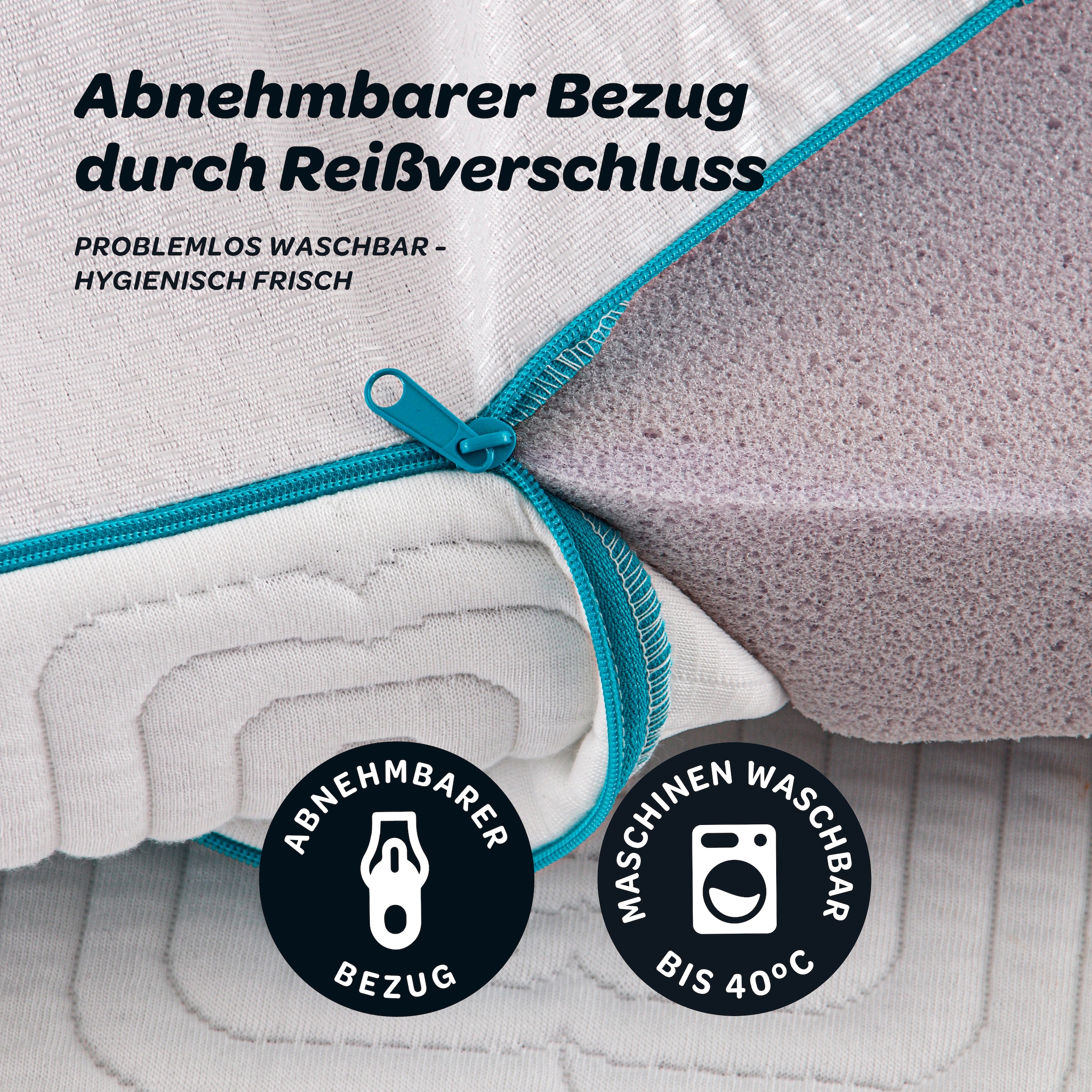 Dunlopillo Topper »Balance, Gelschaumtopper 90x200 & 140x200 cm und weitere Größen« punktgenaue Körperanpassung, unterstützt ergonomische Liegeposition