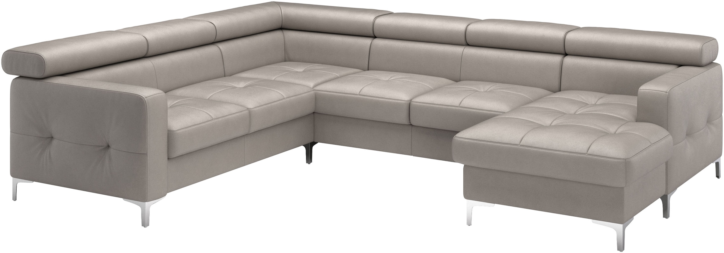COTTA Wohnlandschaft »Sammy U-Form«, mit Kopfteilverstellung, optional mit Bettfunktion und Bettkasten
