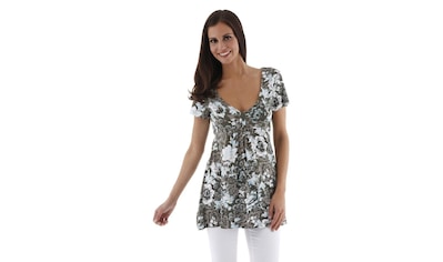 Ragwear T-Shirt »SHIMONA«, mit Zierknopfbesatz in natürlicher Holzoptik im  Herz-Design bei ♕
