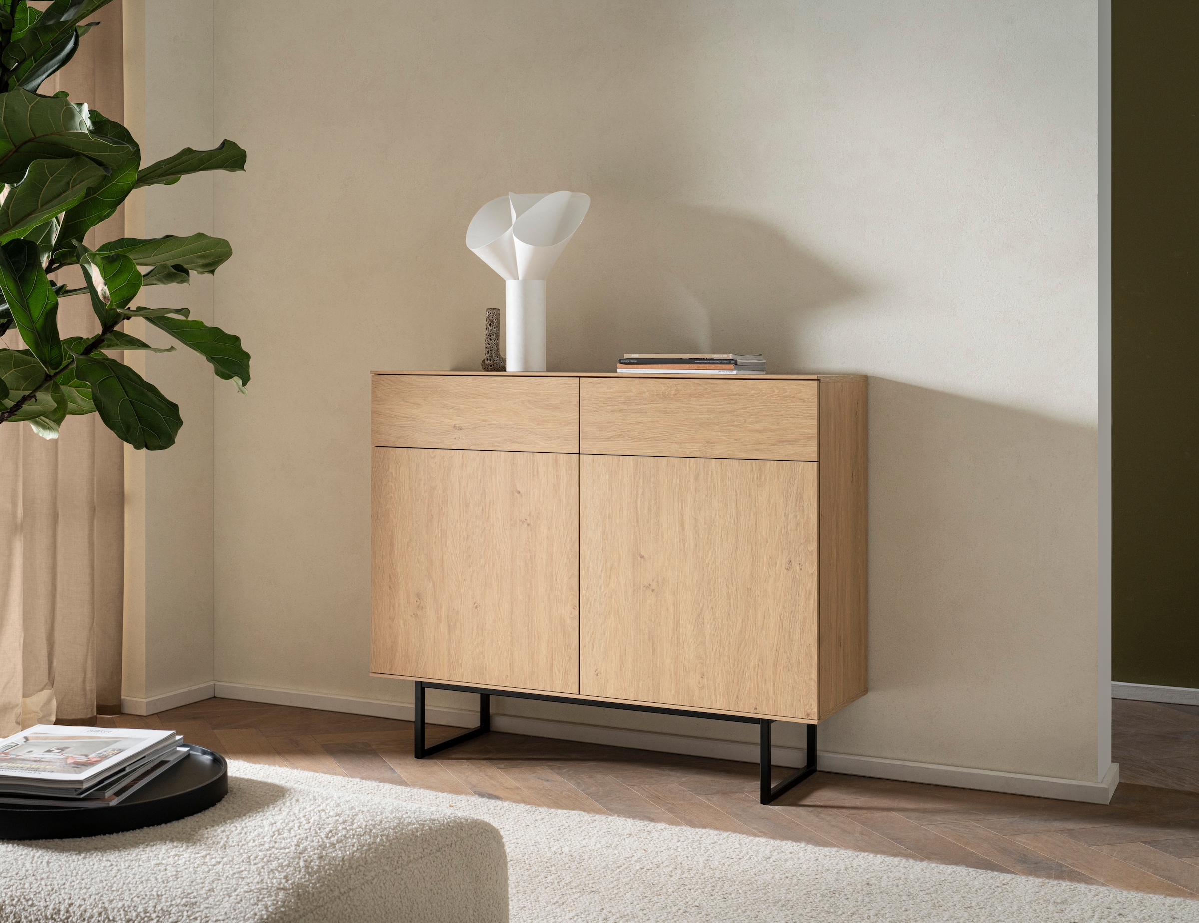 Home affaire Sideboard »Lund, moderner Schrank, Kommode mit Kufengestell« ausreichend Stauraum, vielseitig einsetzbar, 115 cm breit