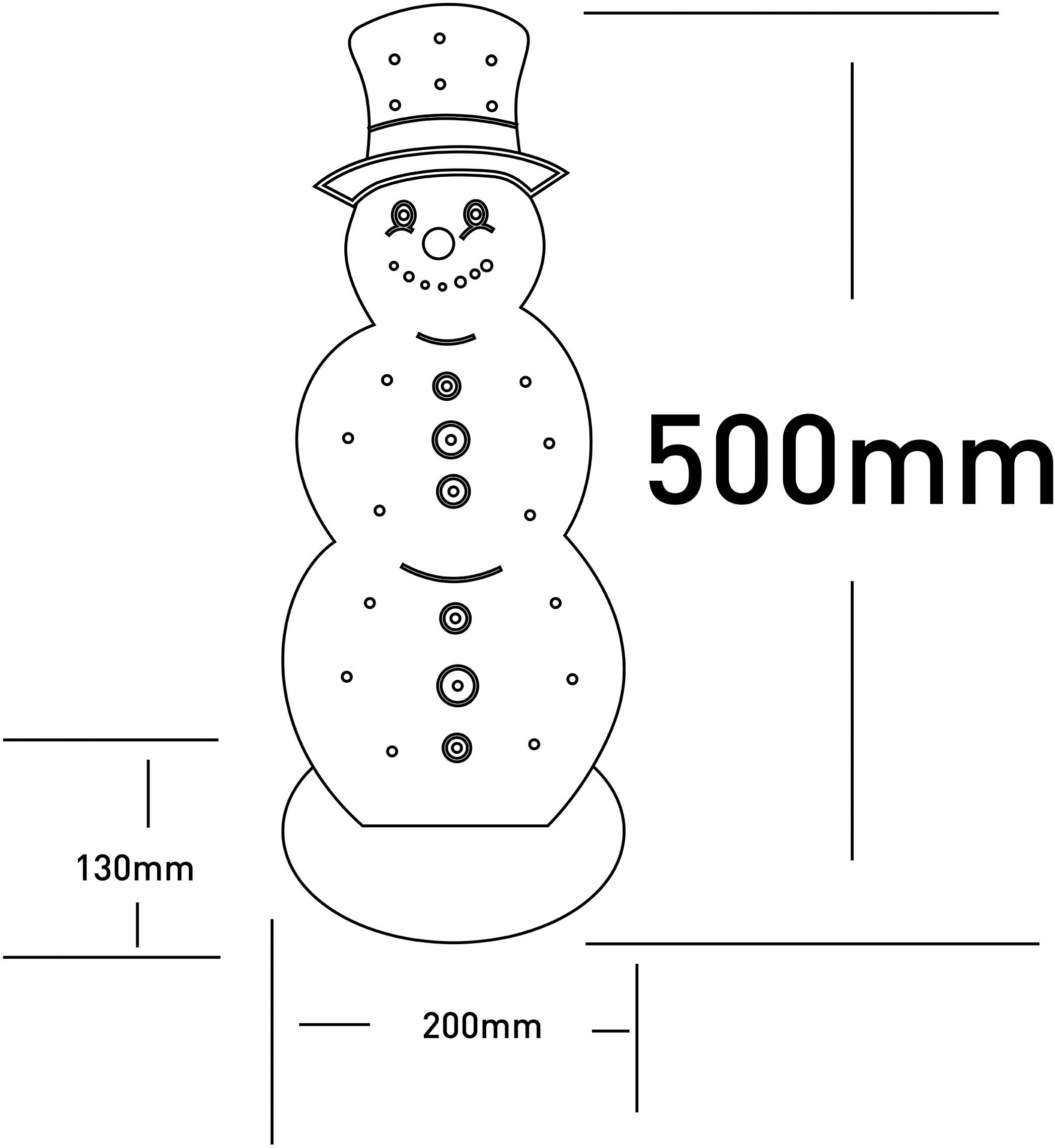 Schneemann ca. Batteriebetrieb | LED 3 Holz, aus Weihnachtsdeko Garantie kaufen 50 XXL Holz«, mit cm, näve Höhe Dekoobjekt aus »Snowy, Jahren online