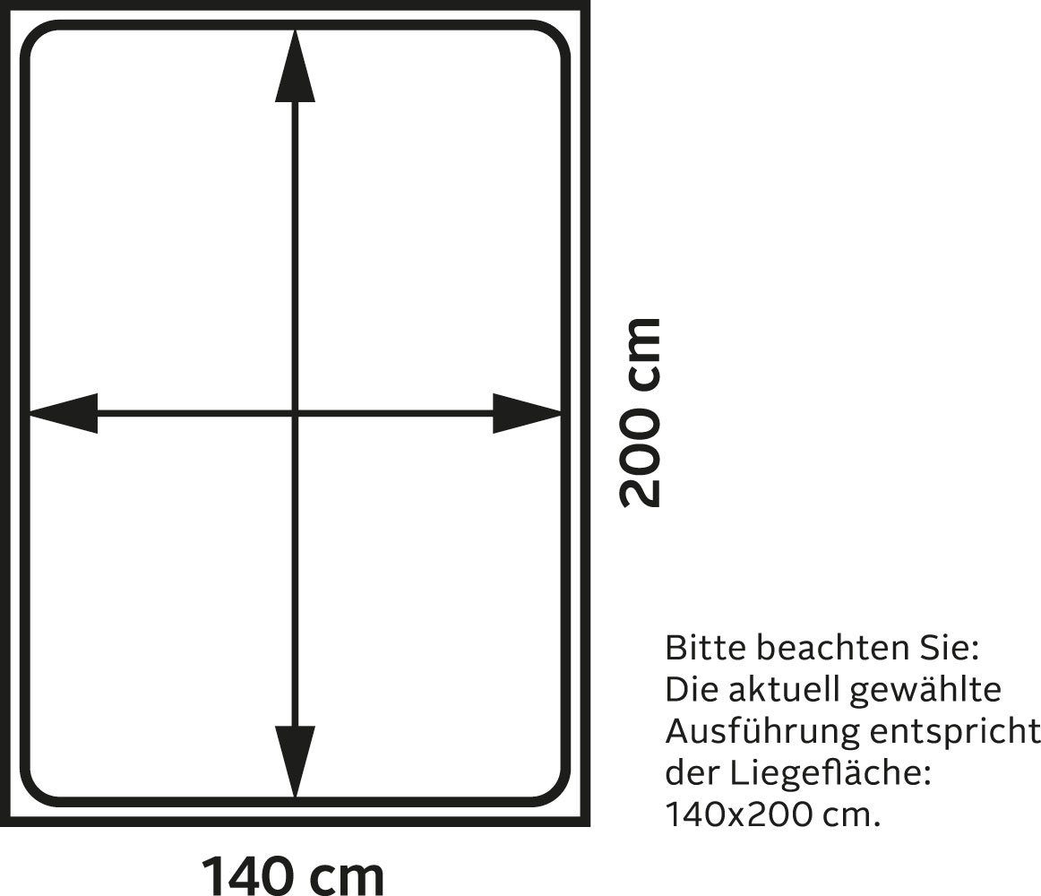 Schlaraffia Boxspringbett »Saga«, mit GELTEX® inklusive Topper, in Schwebeoptik, Kopfteilhöhe 133 cm