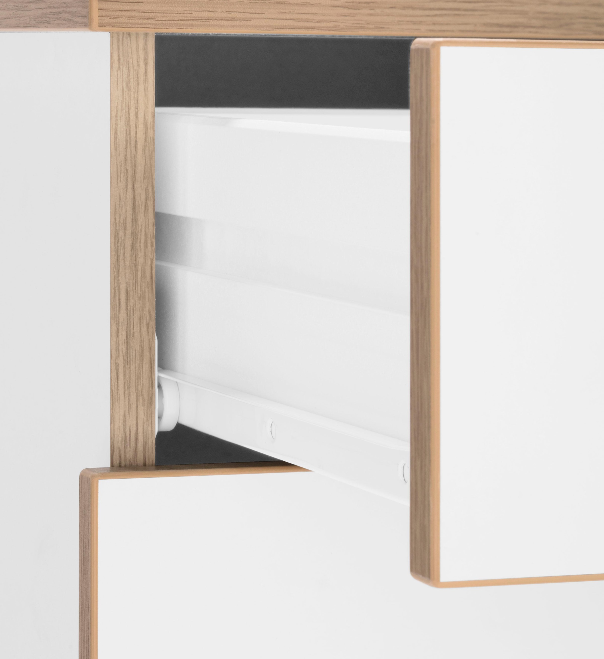 VOGL Möbelfabrik Rollcontainer »Trelle«, Türen mit Soft-Close, Grifflose  Optik auf Rechnung bestellen