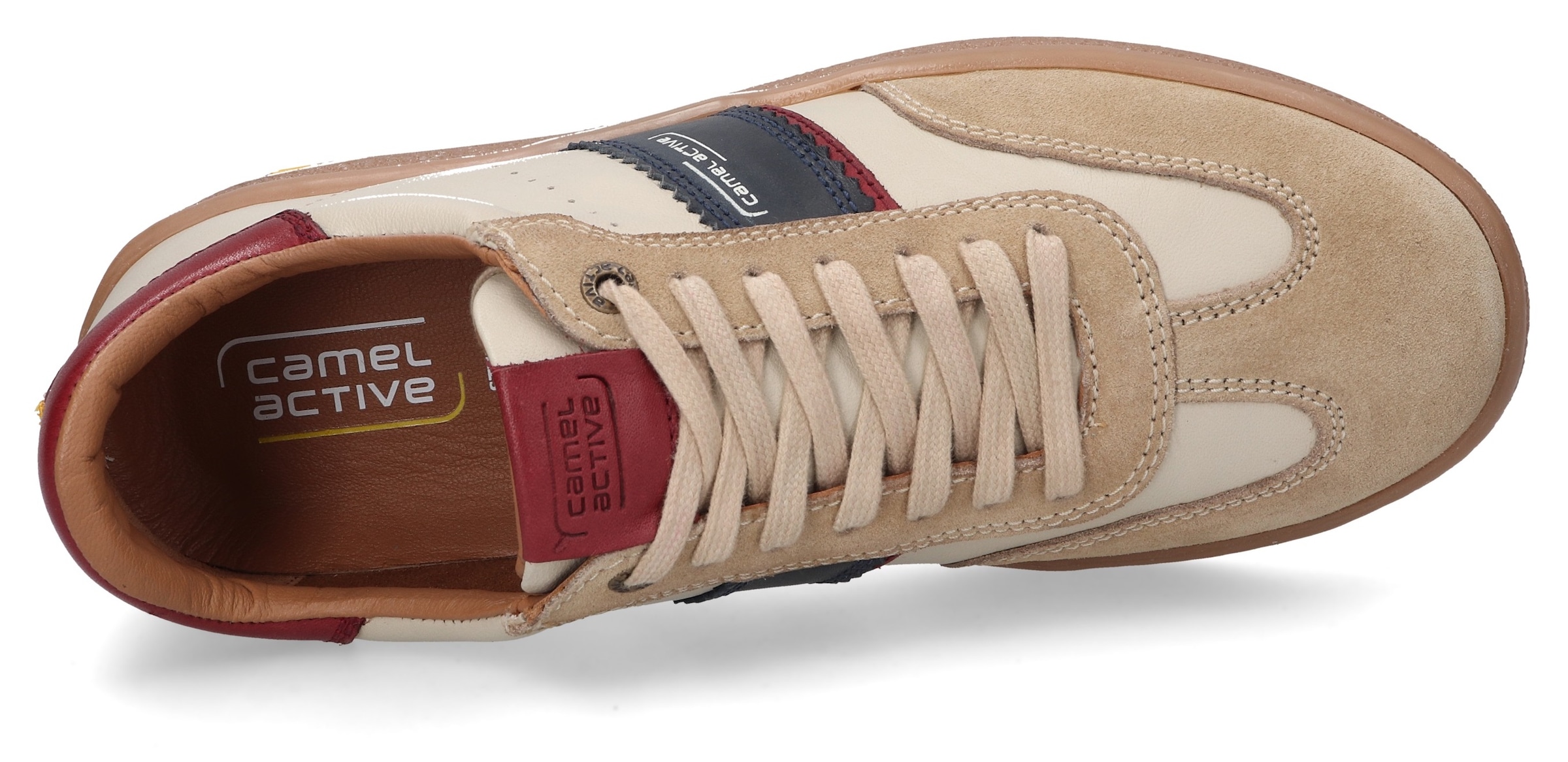 camel active Sneaker, Schnürschuh, Retro Sneaker, Freizeischuh mit Logoschriftzug