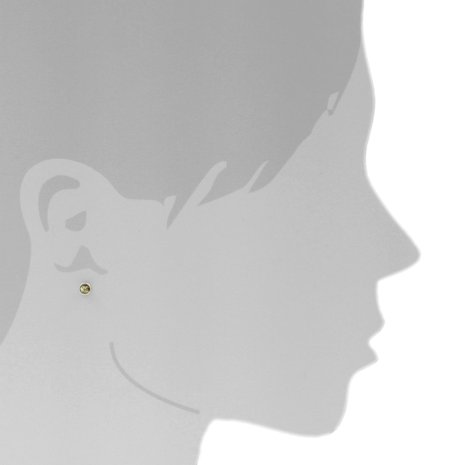 OSTSEE-SCHMUCK Paar Ohrstecker »- Classic 4 mm - Silber 925/000 - Bernstein«