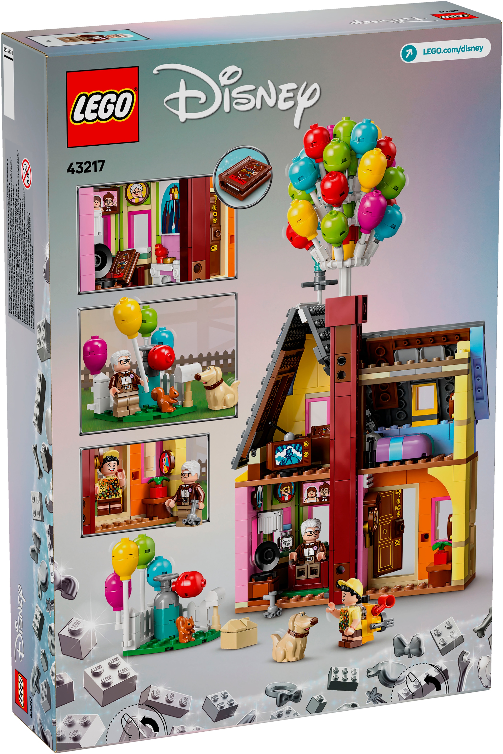 LEGO® Konstruktionsspielsteine »Carls Haus aus „Oben“ (43217), LEGO® Disney and Pixar«, (598 St.), Made in Europe