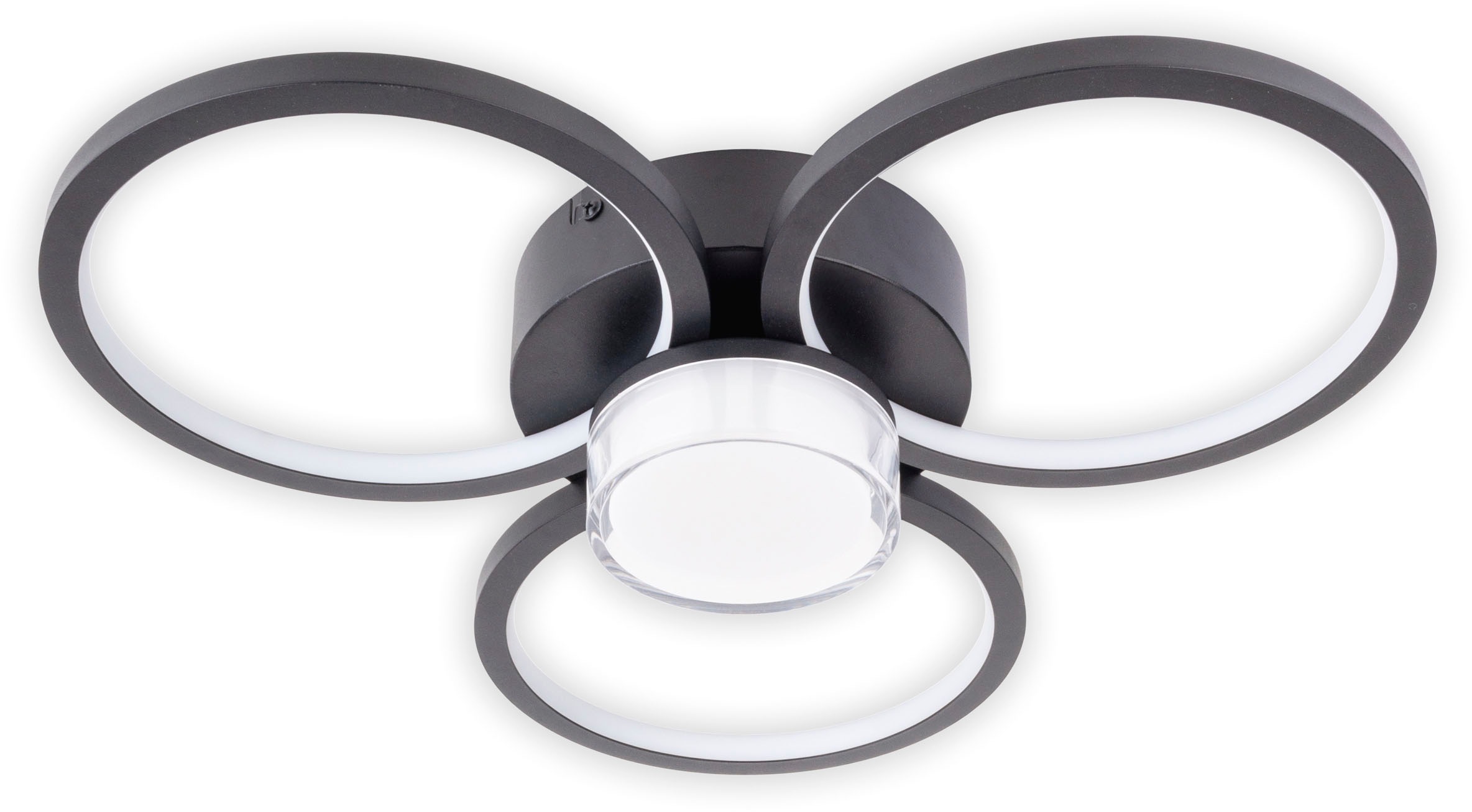 näve LED Deckenleuchte »Cimo« LED-Modul 1 Stk. Warmweiß stufenweise dimmbar per Wandschalter, Lichtfarbe warmweiß, schwarz