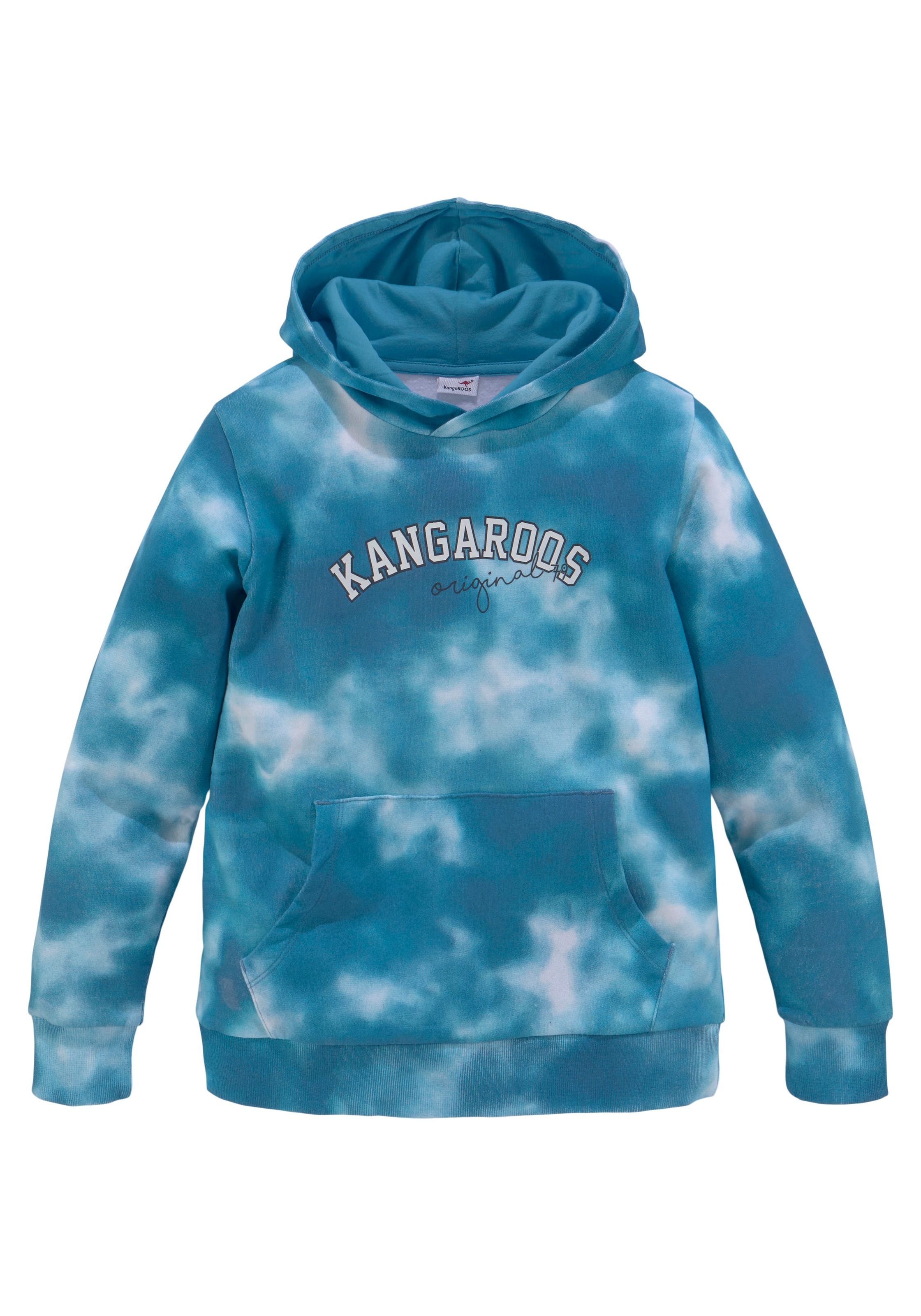 »Kangaroos kaufen UNIVERSAL allover KangaROOS Jungen«, Kapuzensweatshirt Batik-Print | mit