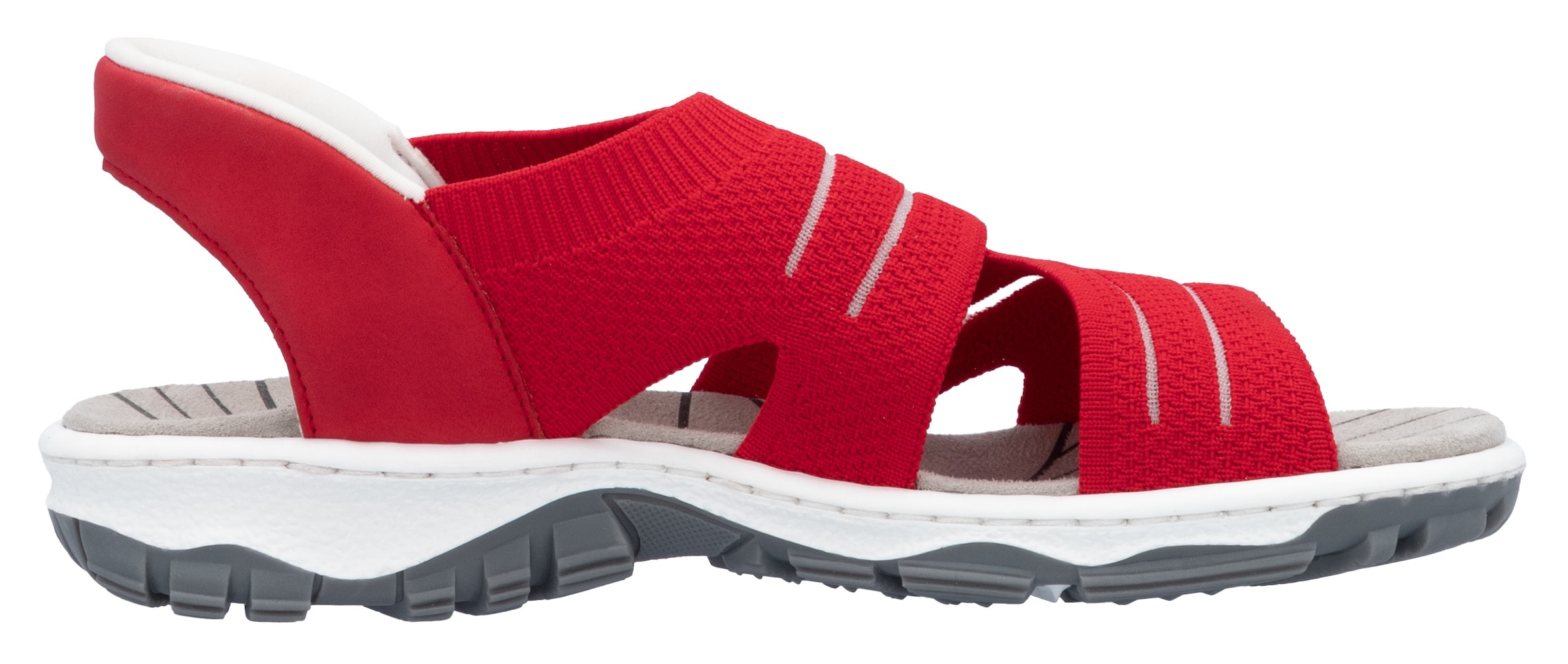 Rieker Sandale, Trekkingsandale, Outdoorsandale, Sommerschuh mit Elastik-Einschlupf