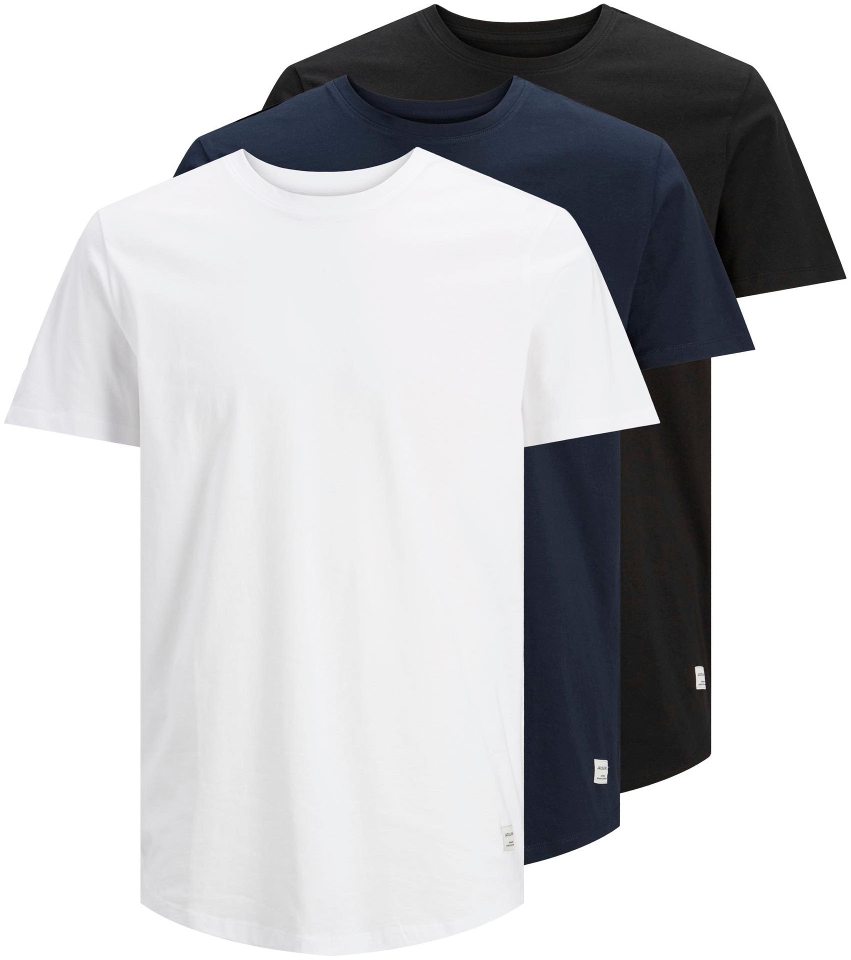Jack & Jones Rundhalsshirt »JJENOA TEE SS CREW NECK 3PK MP NOOS«, (Packung, 3 tlg., 3er-Pack)