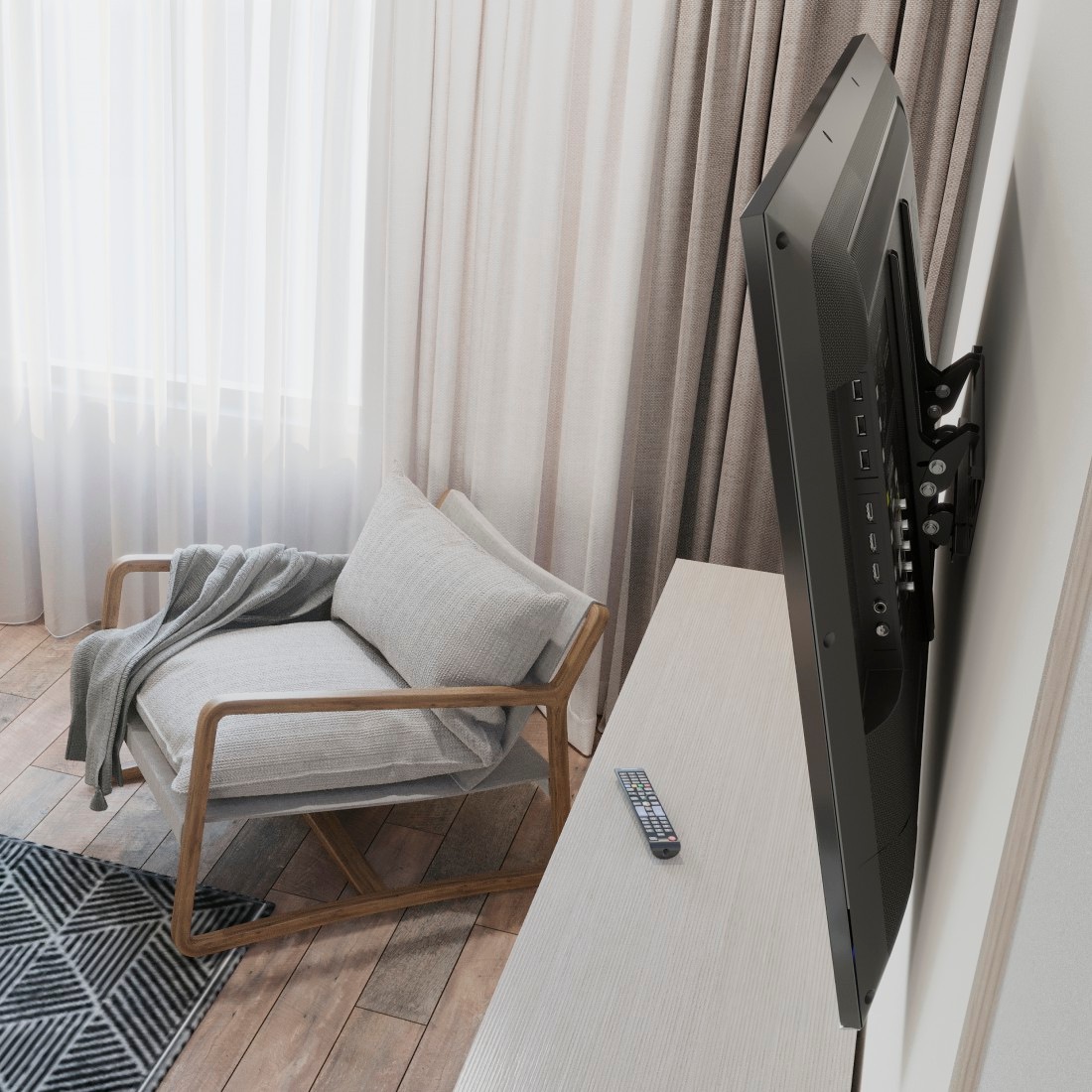Hama TV-Wandhalterung »Wandhalterung (neigbar, 32" - 75", VESA 400x400)« bis 191 cm Zoll