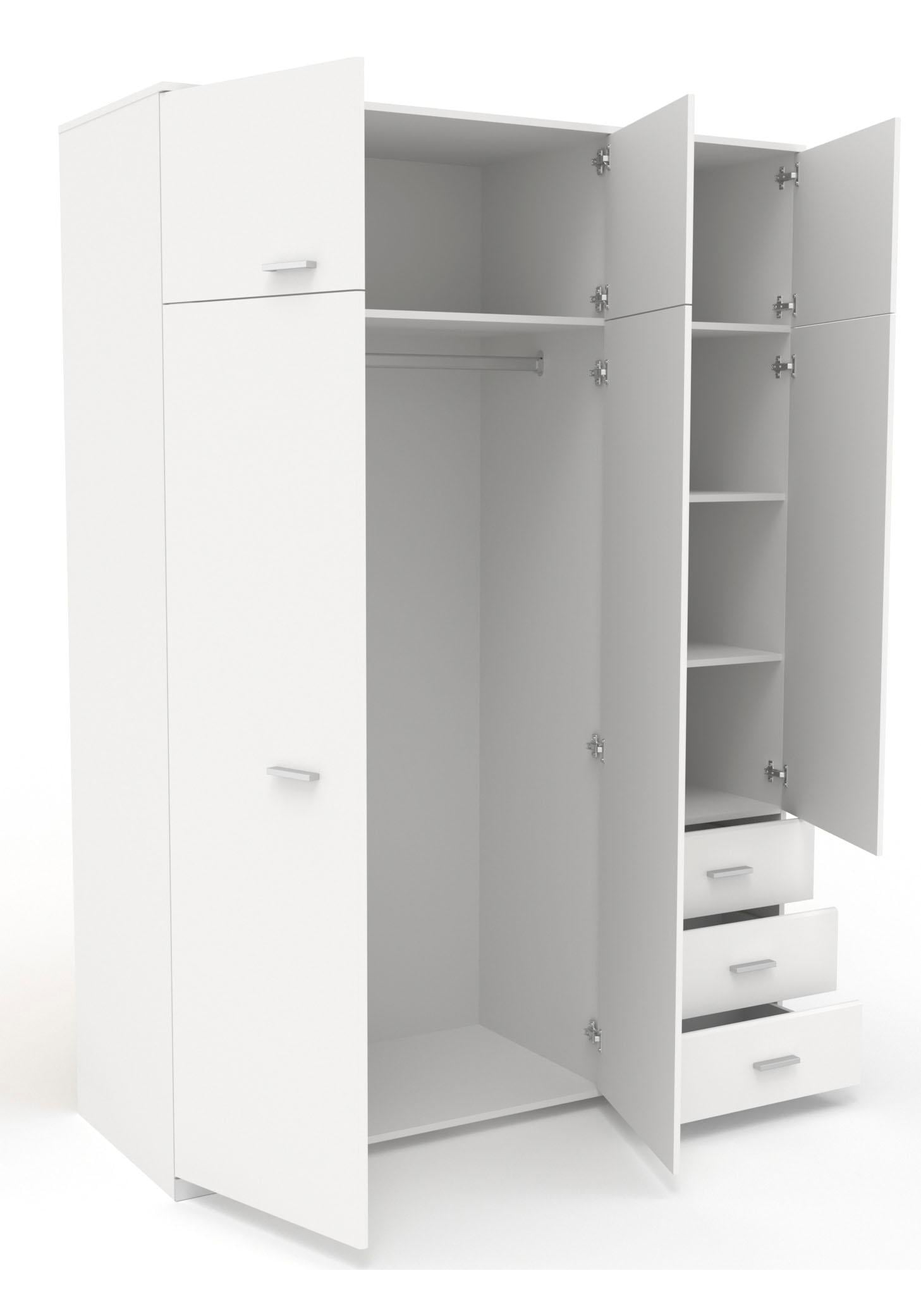 Parisot Jugendzimmer-Set »Galaxy«, (Set, 4 tlg., Kleiderschrank, Bett, Nachttisch, Kommode)