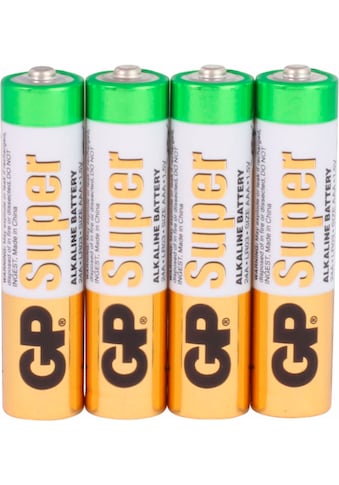 GP Batteries Batterie »4er Pack Super Alkaline AAA«, LR03, 1,5 V, (Set, 4 St.) kaufen