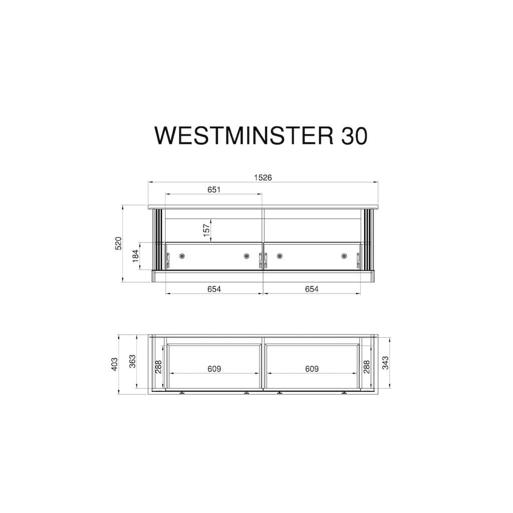 Home affaire Wohnwand »Westminster«, (Set, 3 St.), im romantischen Landhausstil