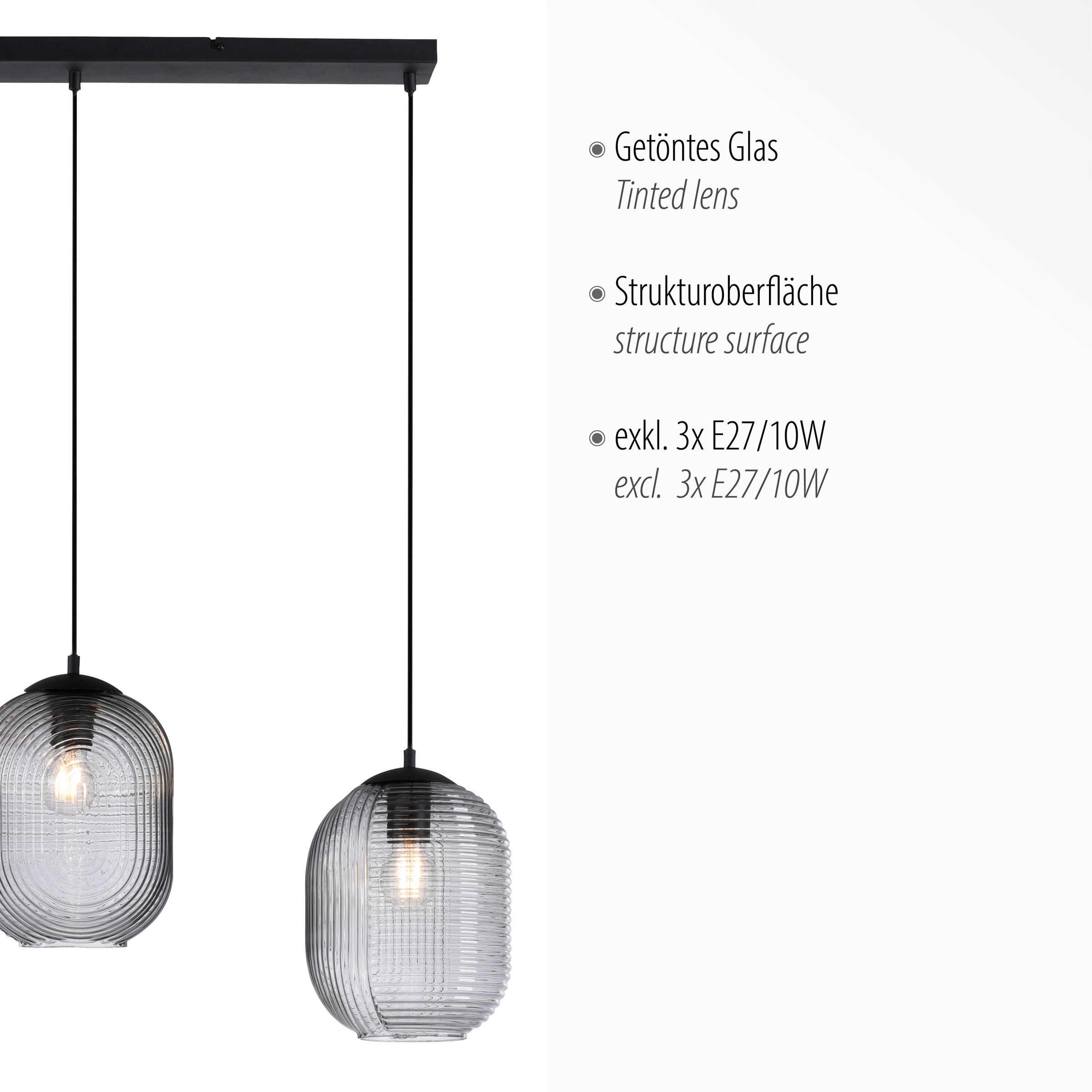 Paul Neuhaus Pendelleuchte »SHITAKE«, 3 flammig, Leuchtmittel E27 | ohne Leuchtmittel