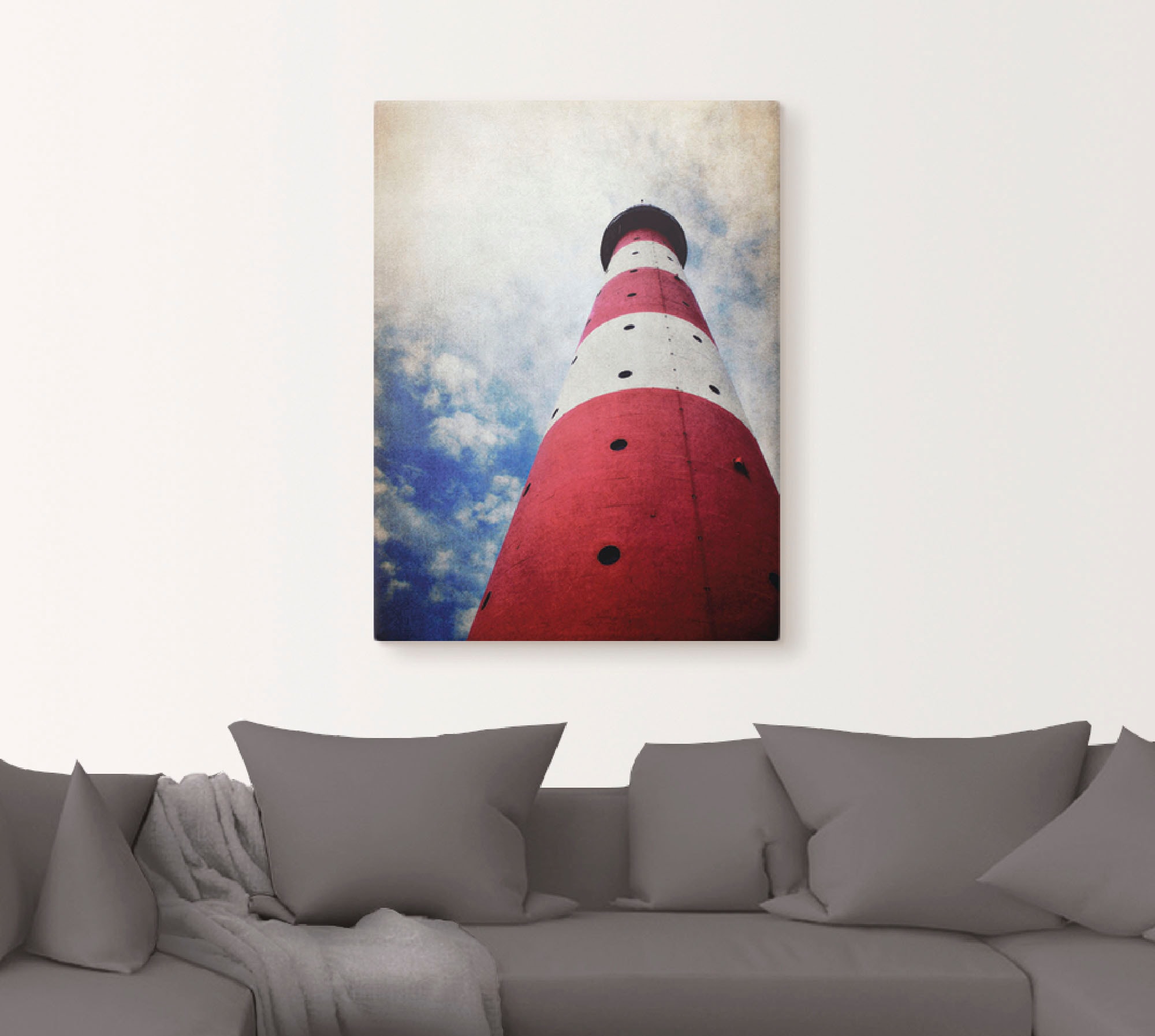 Artland Wandbild »Westerhever Leuchtturm«, Gebäude, (1 St.), als Leinwandbild, Wandaufkleber oder Poster in versch. Größen