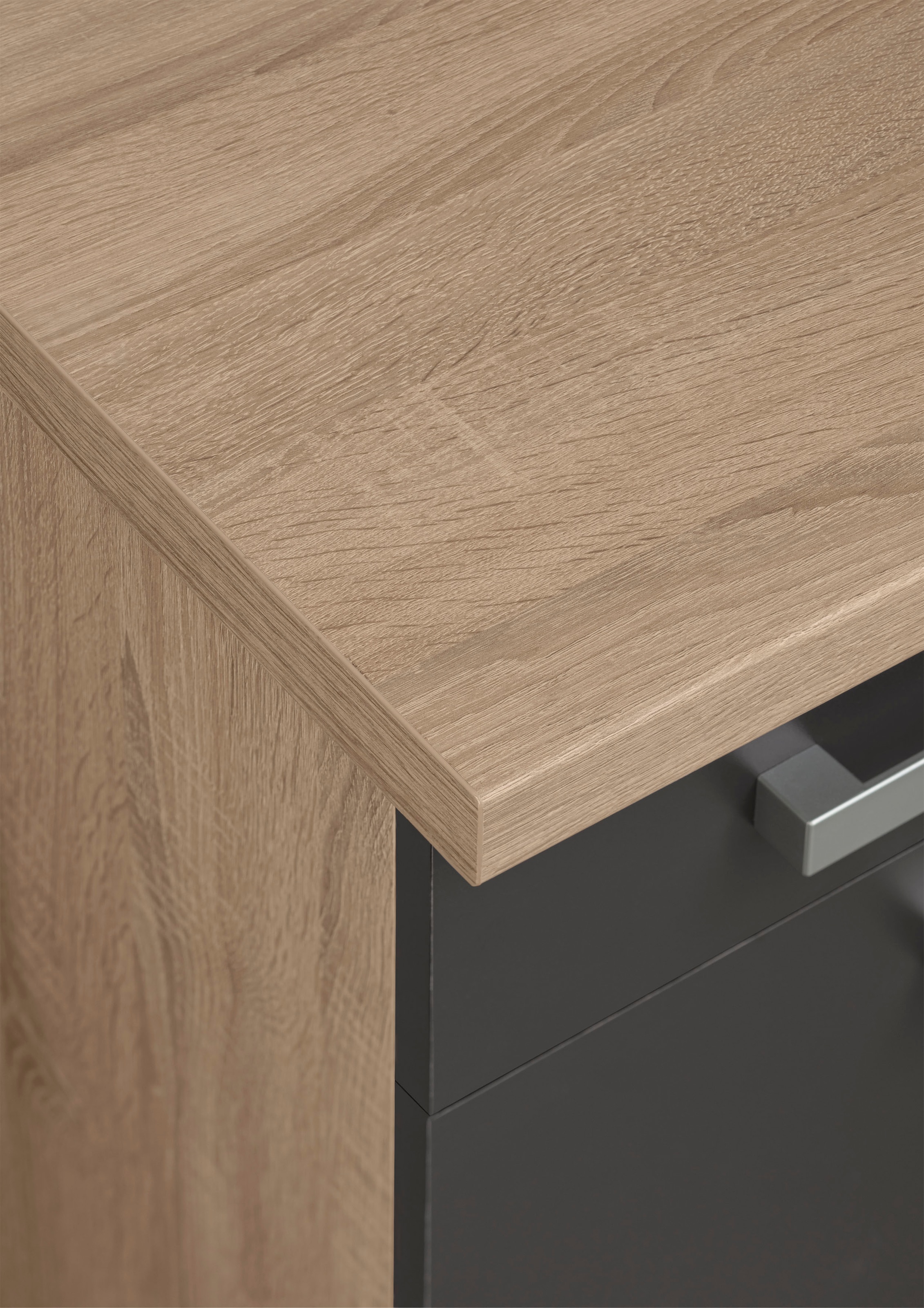 OPTIFIT Küchenzeile »Leer Breite 300 cm«, mit Hanseatic E-Geräten, inkl. Kühlschrank