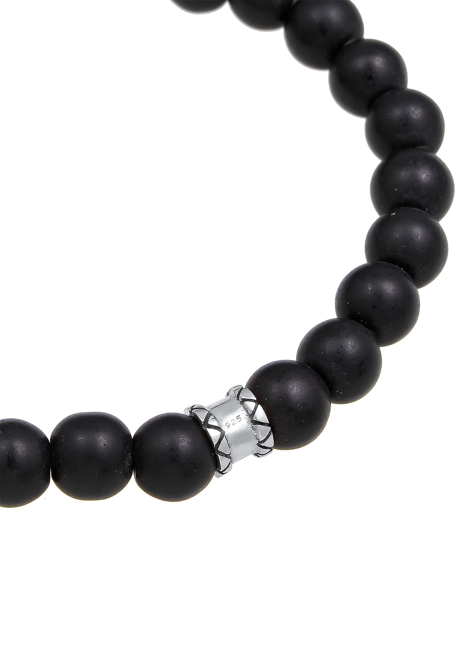 Kuzzoi Armkette »Armband Herren Tiger Onyx Schwarz 925 Sterling Silber«