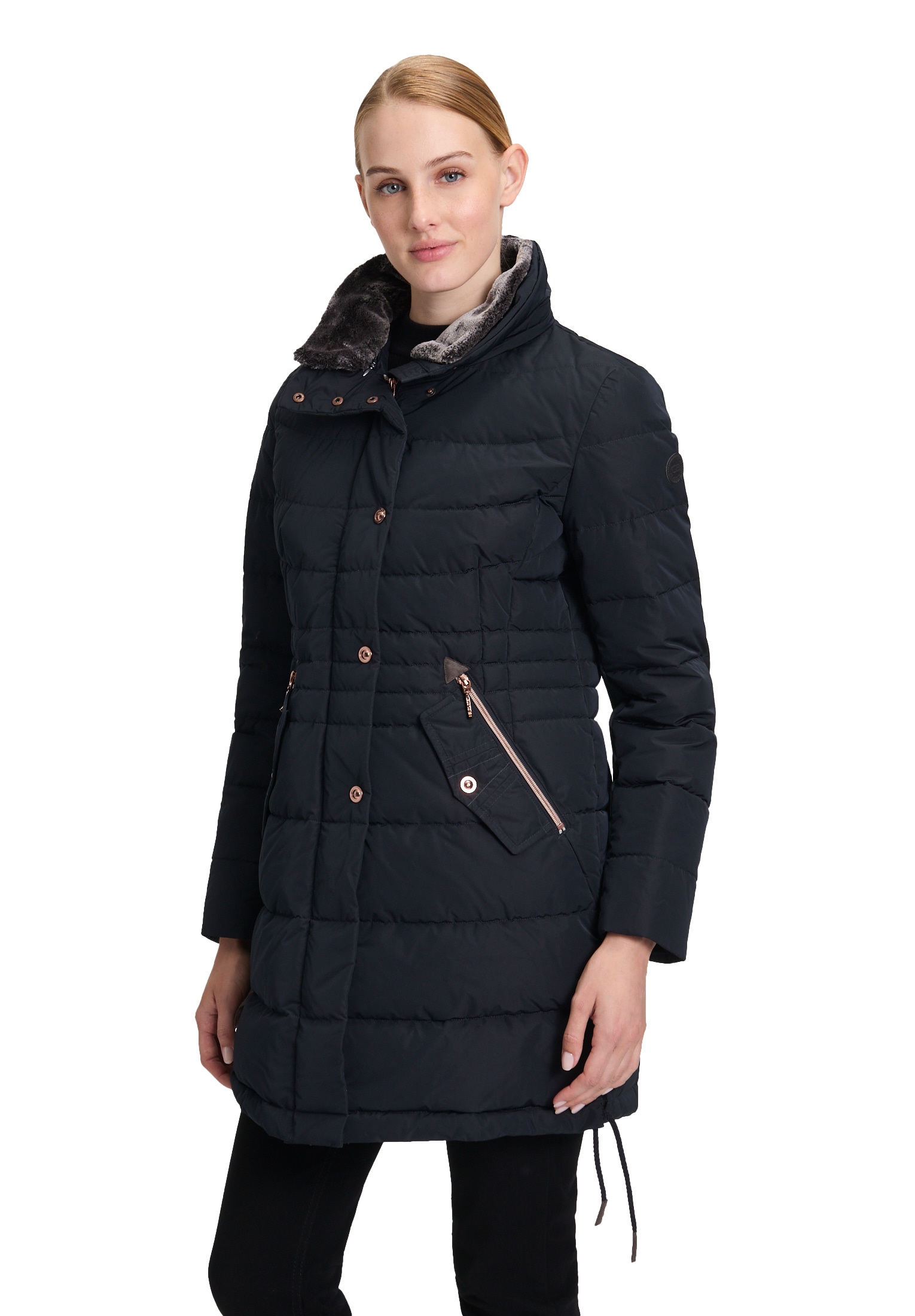 Gil Bret Steppjacke »Steppmantel mit Kunstfellkragen«