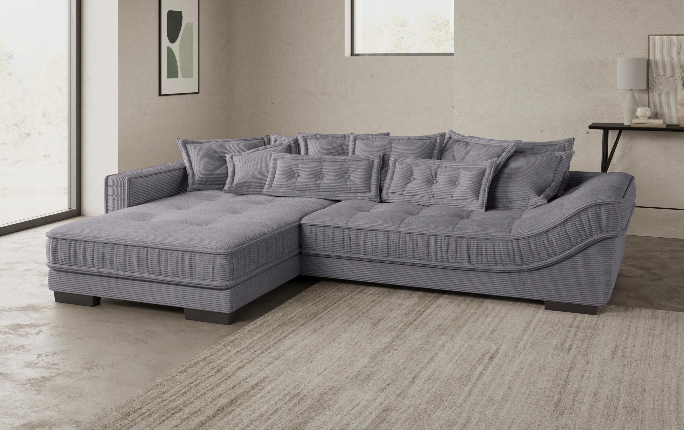 Mr. Couch Ecksofa »Diwan II, L-Form«, Wahlweise mit Kaltschaumpolsterung bis 140 kg belastbar