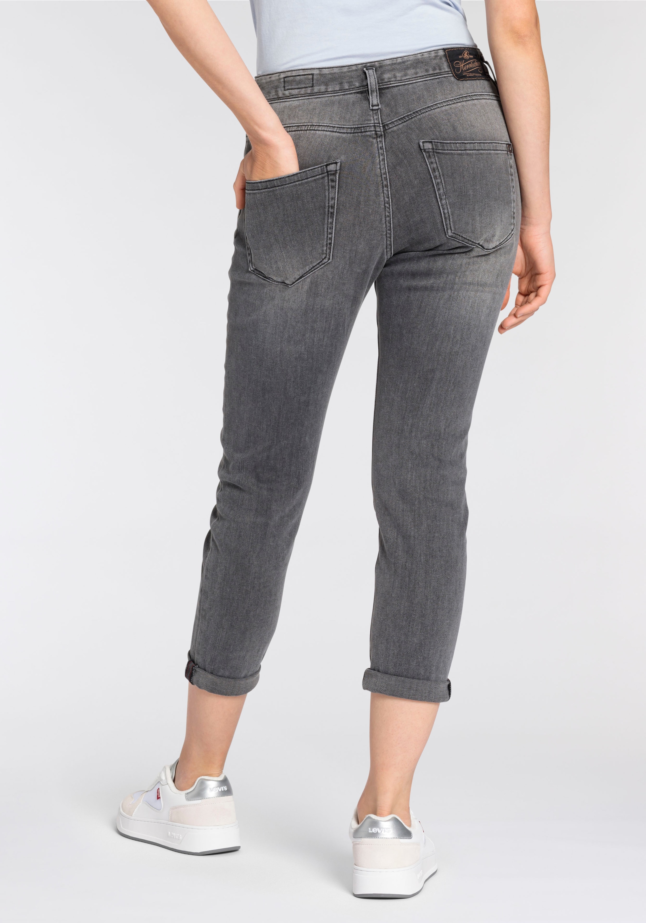 Herrlicher 5-Pocket-Jeans »Shyra Cropped Denim Black Light«