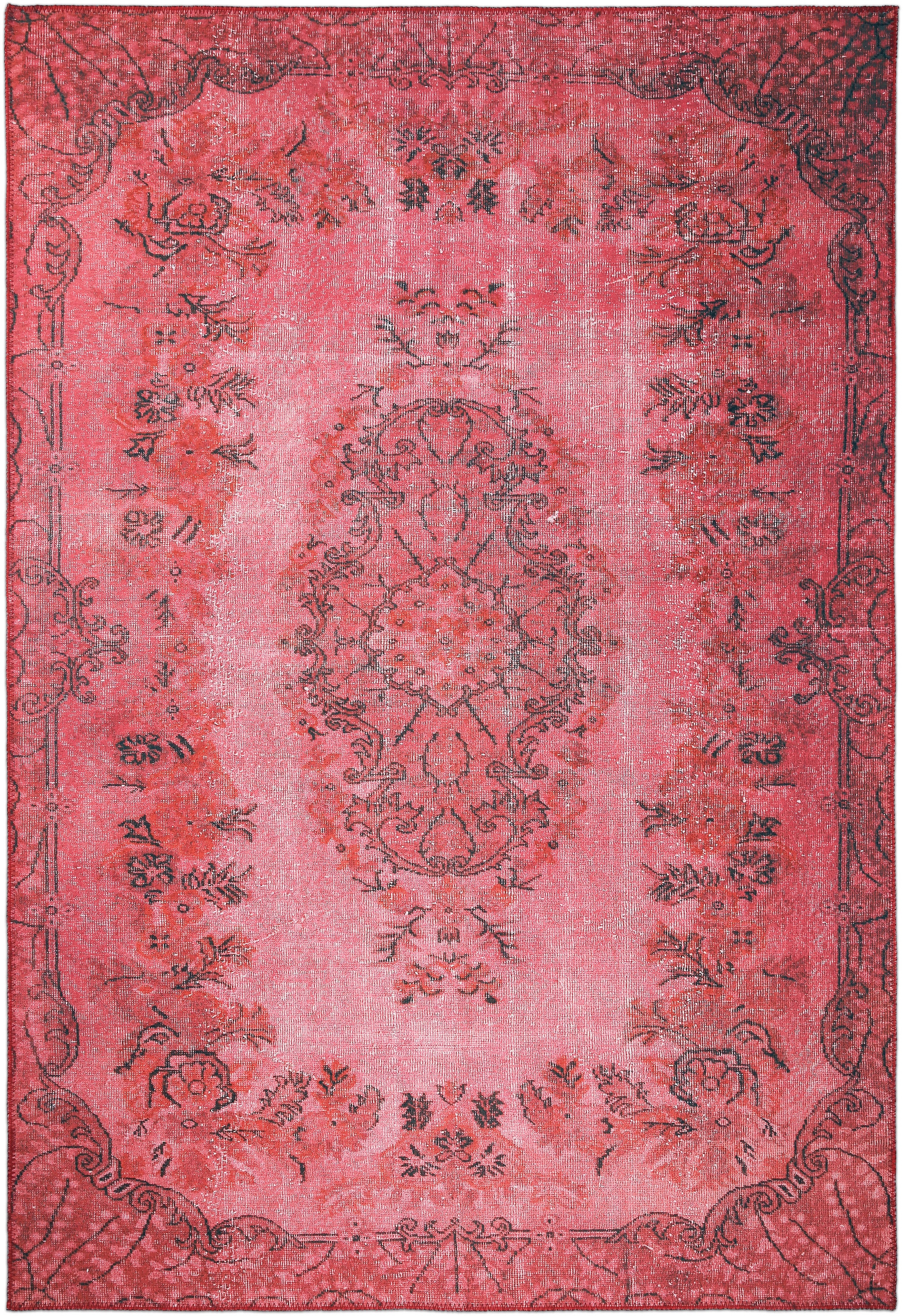 Home affaire Teppich »Basima«, rechteckig, 6 mm Höhe, Orient Optik, Vintage Design, Rutschhemmende Rückenbeschichtung