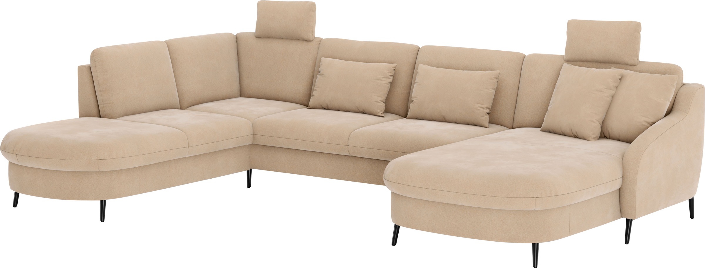 sit&more Wohnlandschaft »Soul U-Form«, wahlweise mit Bettfunktion und Bettkasten oder Schubkasten