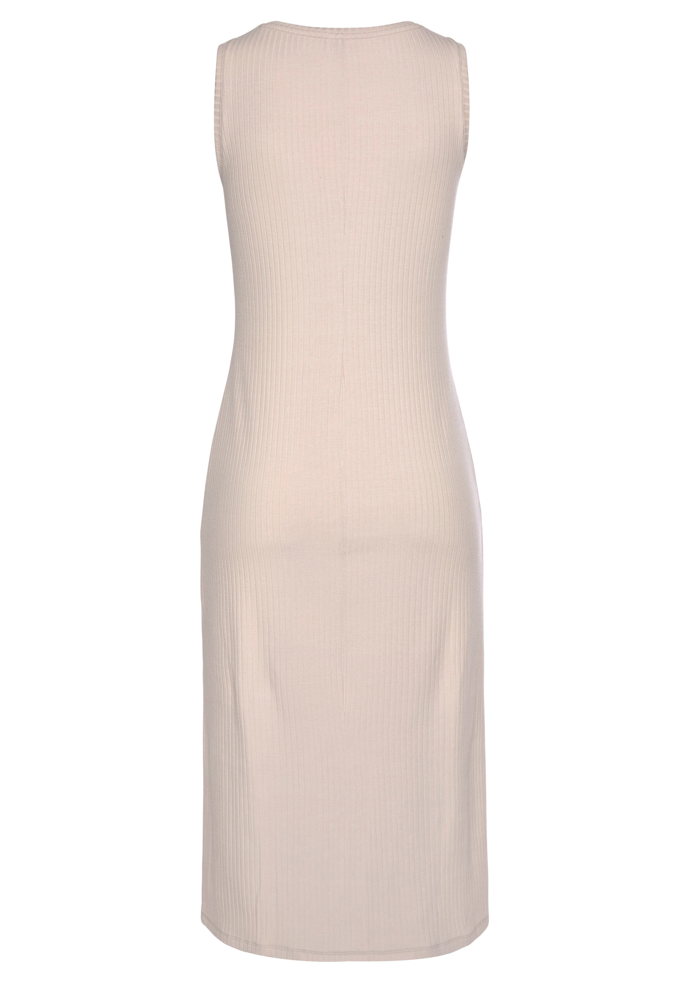 LASCANA Midikleid, aus Rippware, figurbetont, Sommerkleid, Basic