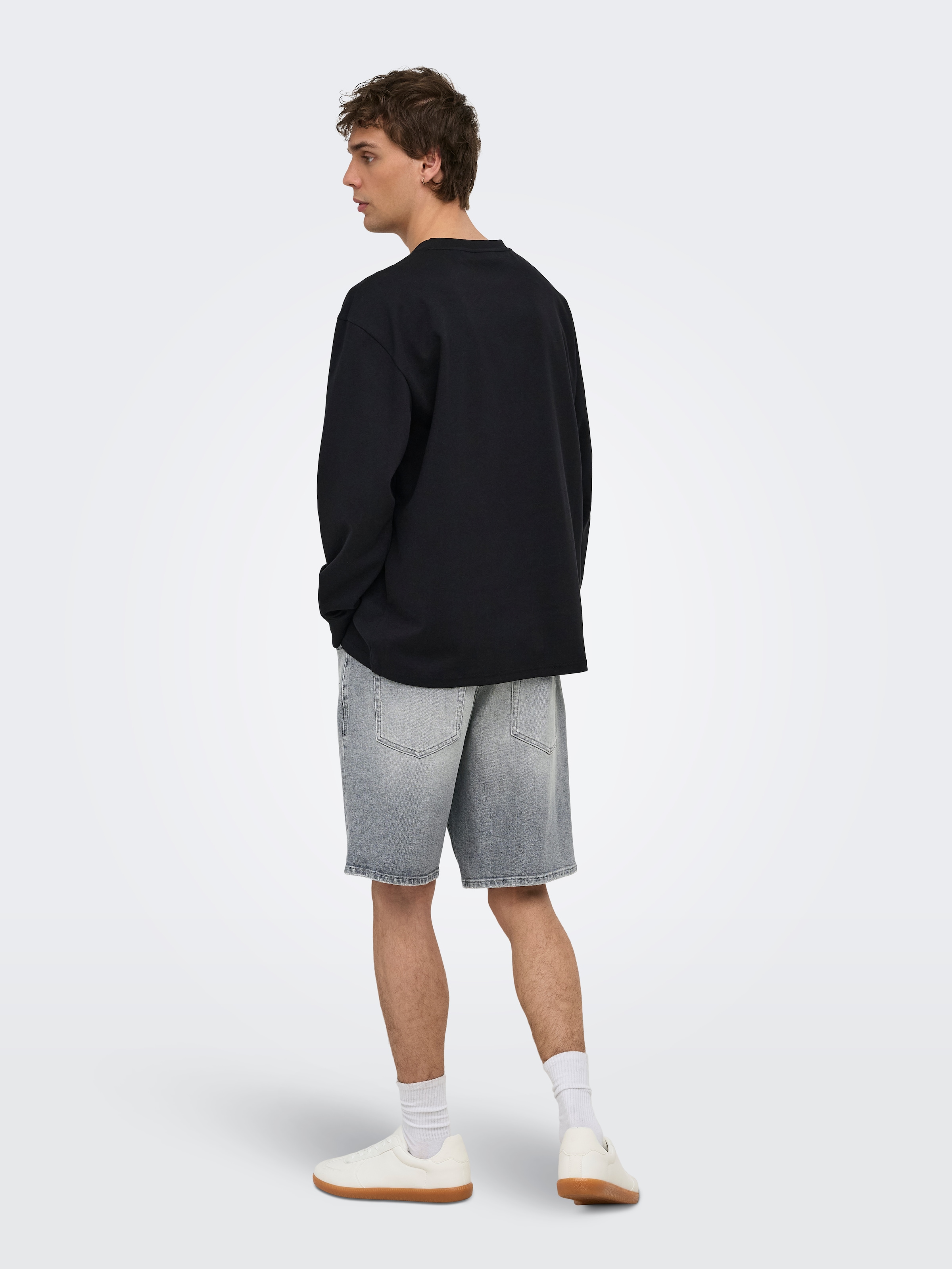 ONLY & SONS Jeansshorts »ONSEDGE PERF MG 9375 DOT DNM SHORTS NOOS« Baumwollmischung, straight fit