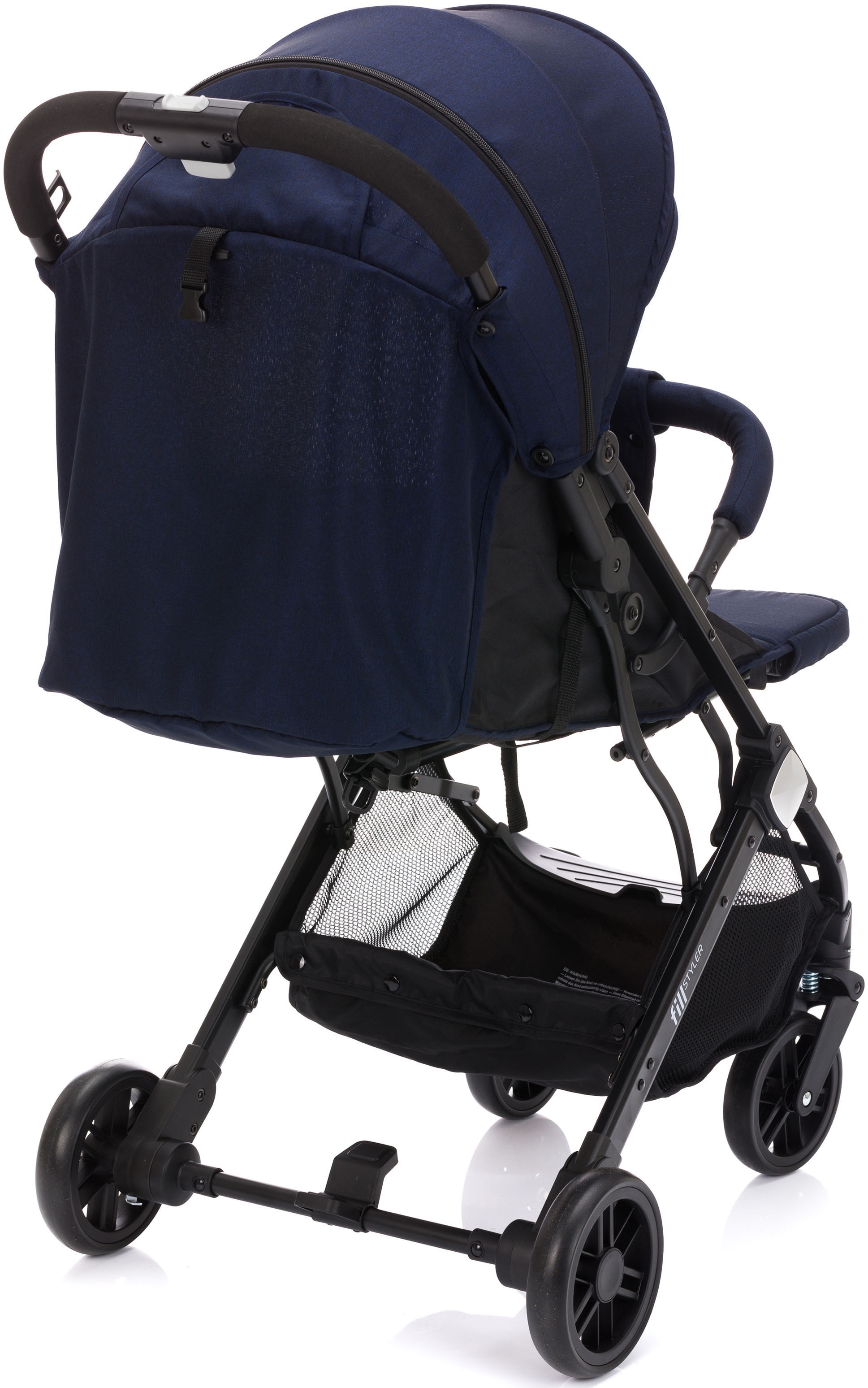 Fillikid Sport-Kinderwagen »Styler, blau melange«, mit Trolleygriff