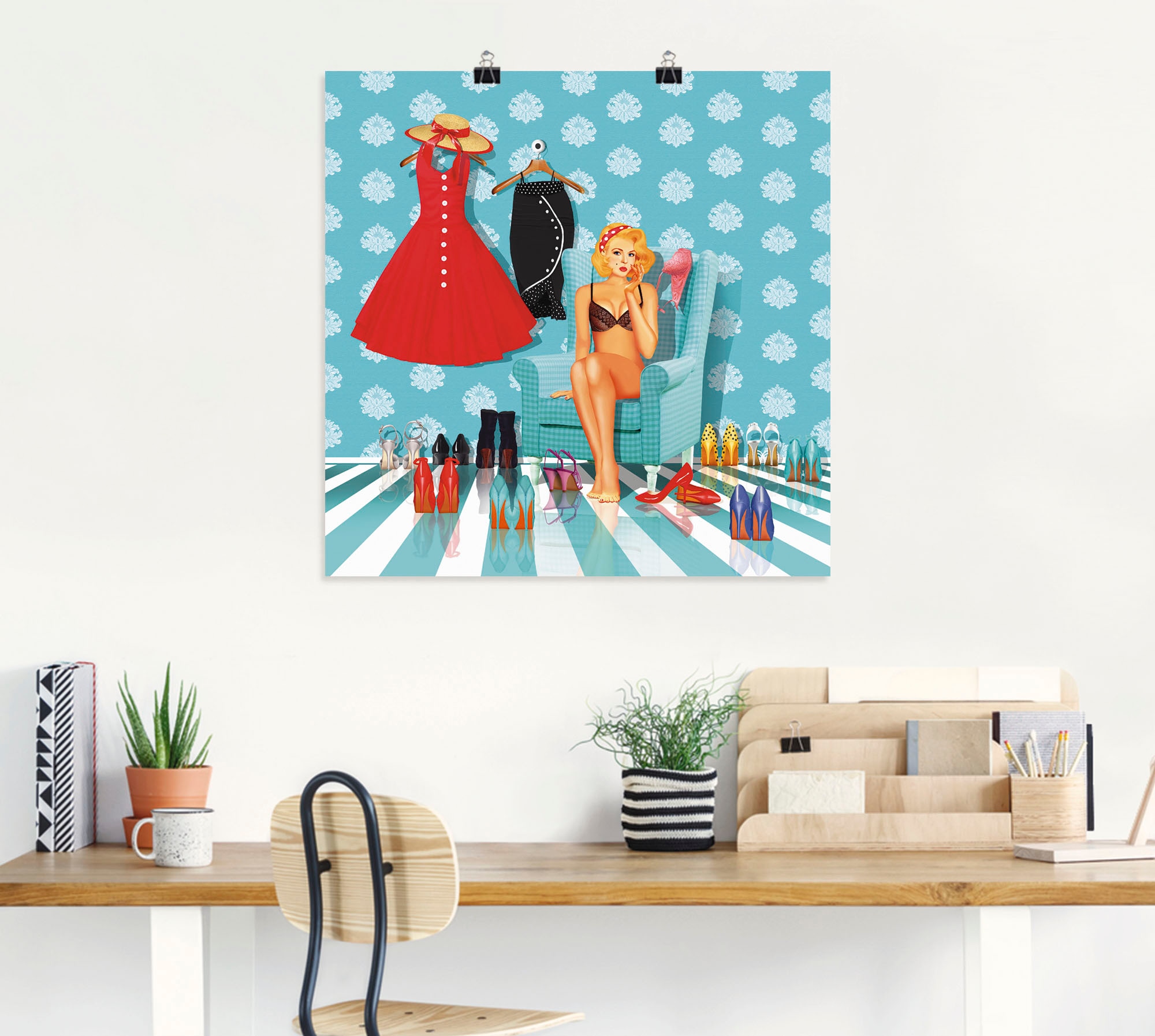 Artland Poster »Ich habe nichts zum anziehen« Mode 1 Stk. tlg. als Alubild, Leinwandbild, Wandaufkleber oder Poster in versch. Größen