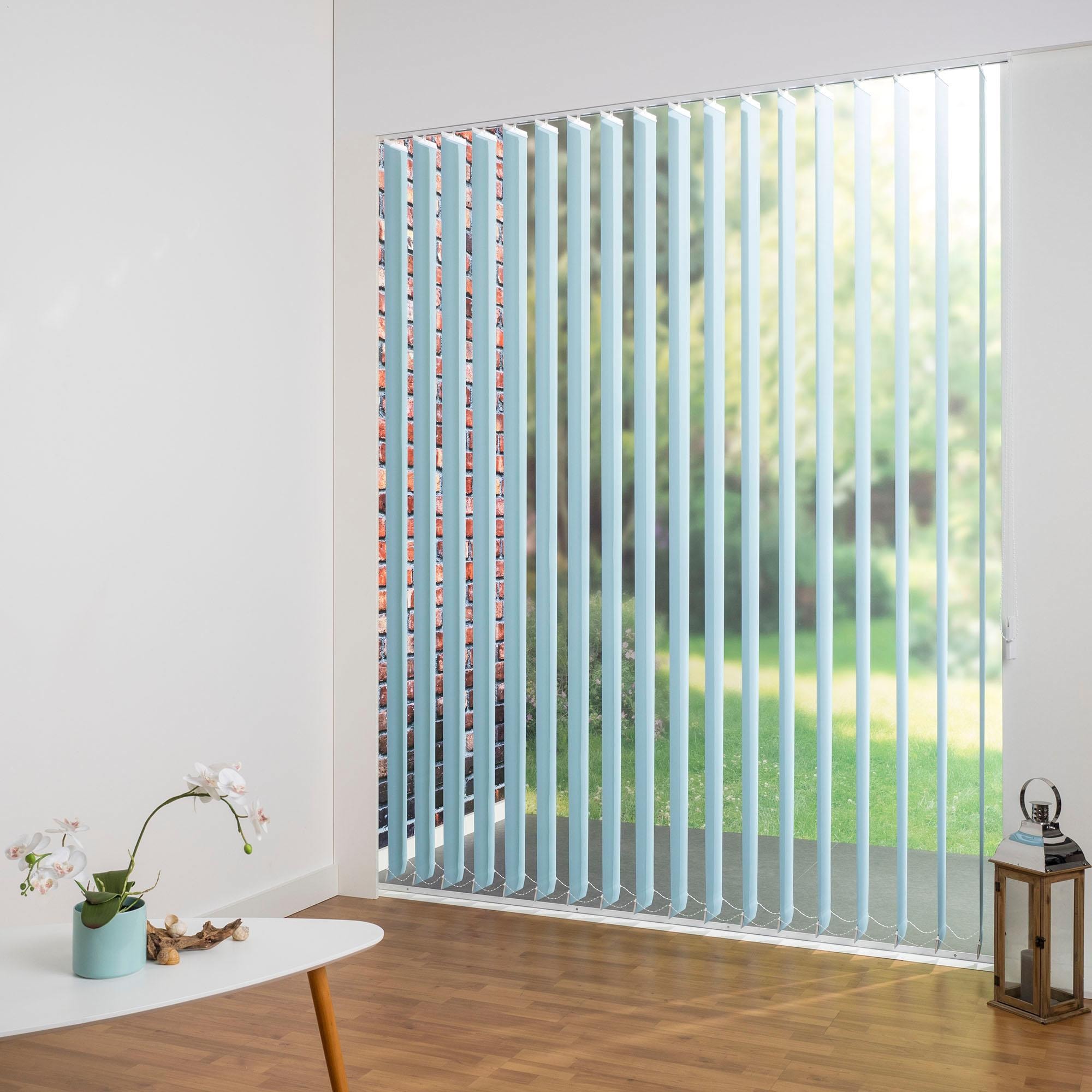 Liedeco Lamellenvorhang »Lamellenvorhang Vertikalanlage Verdunkelung - 127 mm Lamelle«, (1 St.), Kürzbare Vertikalanlage Verdunkelung