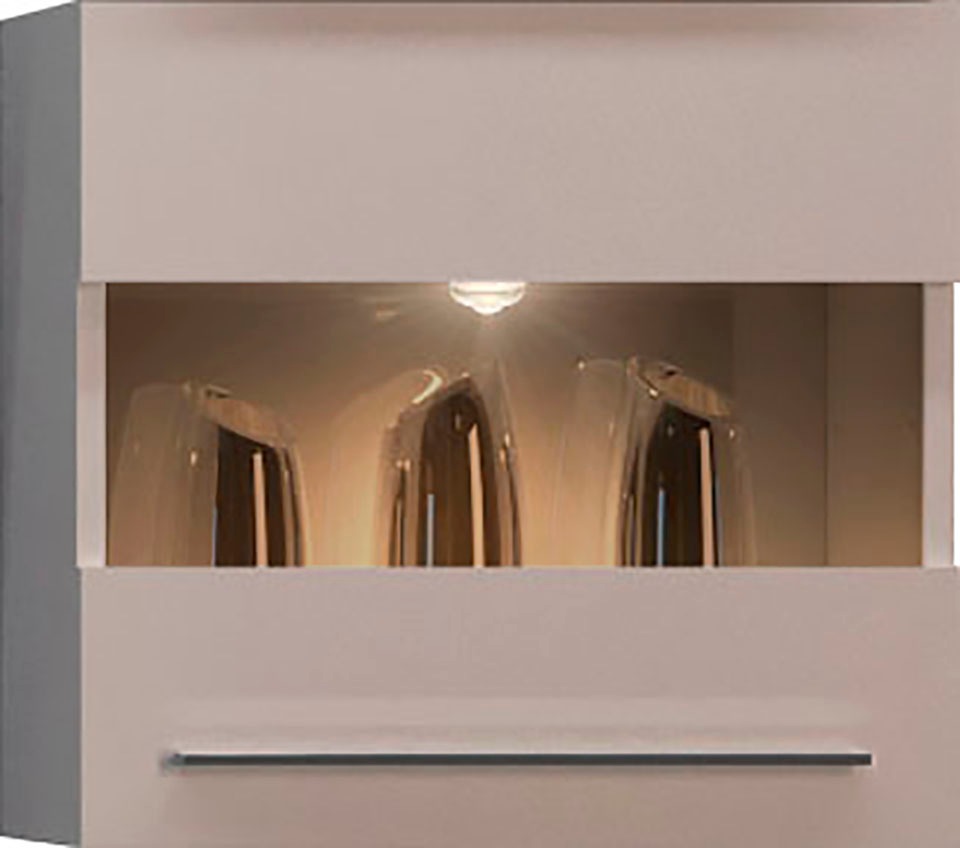 Places of Style Hängevitrine »Piano«, mit und ohne Glaselement, UV lackiert, Soft-Close, B/H:59,7/57,4 cm
