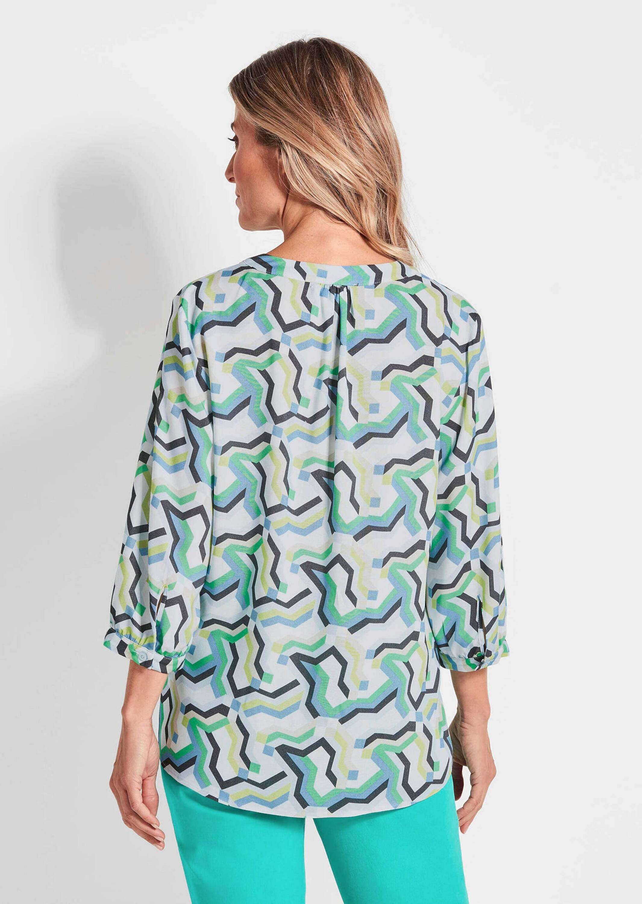 GOLDNER Tunika »Mit Allover-Print in Tunikaform, 3/4-Ärmeln«