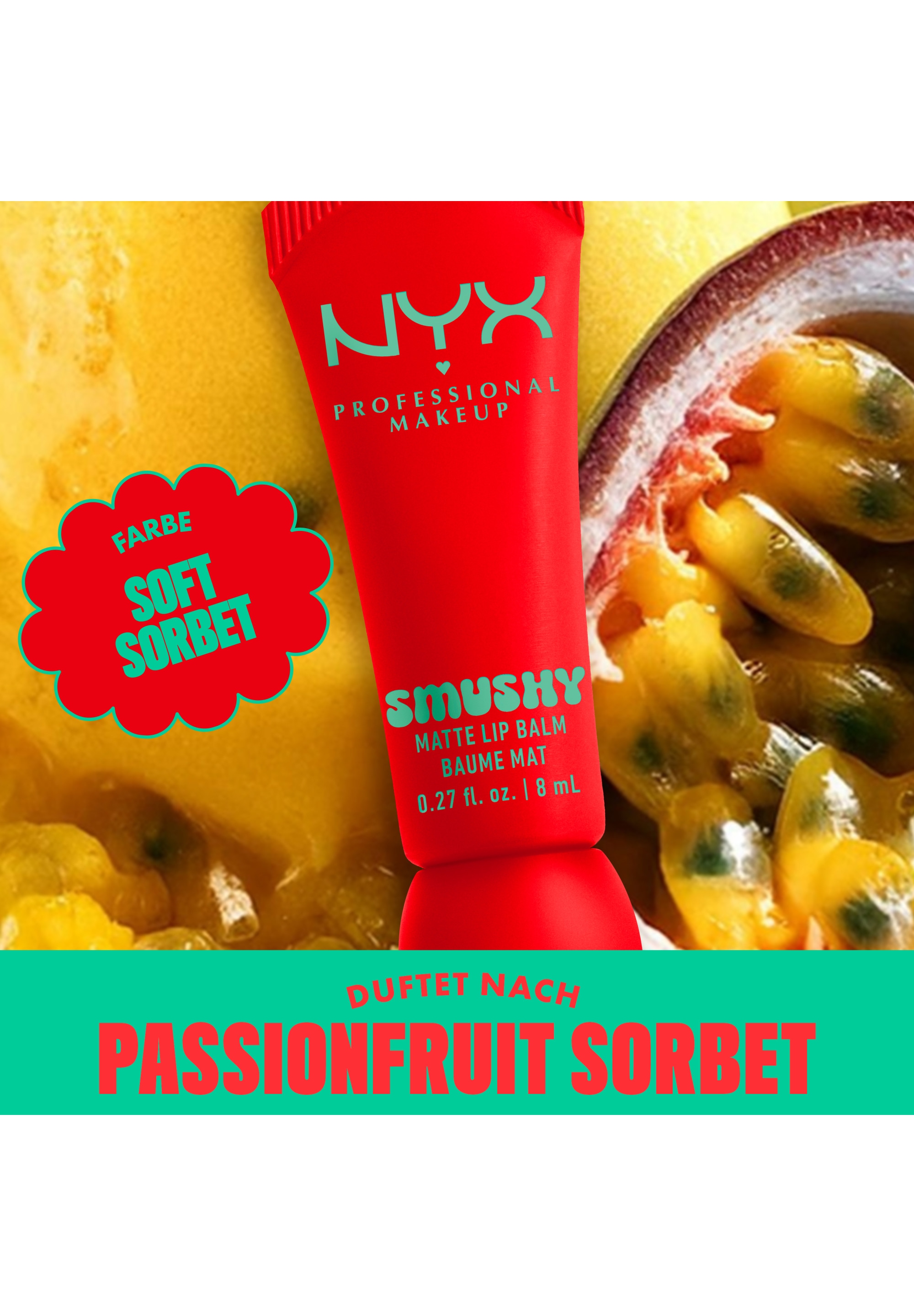NYX Lippenbalsam »NYX Professional Makeup Smushy Matte Lip Balm« jeder der Farbtöne hat einen einzigartigen, süßen Duft
