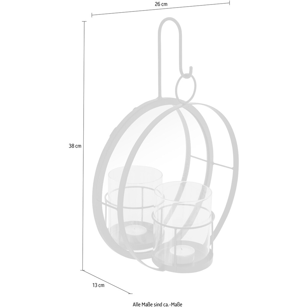 Guido Maria Kretschmer Home&Living Wandkerzenhalter, aus Metall, schwarz