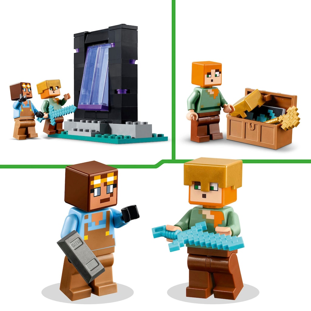 LEGO® Konstruktionsspielsteine »Die Waffenkammer (21252), LEGO Minecraft«, (203 St.), Made in Europe