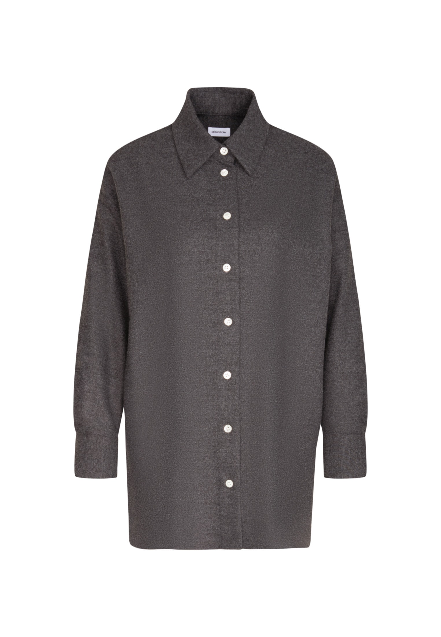 seidensticker Longbluse »Schwarze Rose«, Langarm Kragen uni Melange