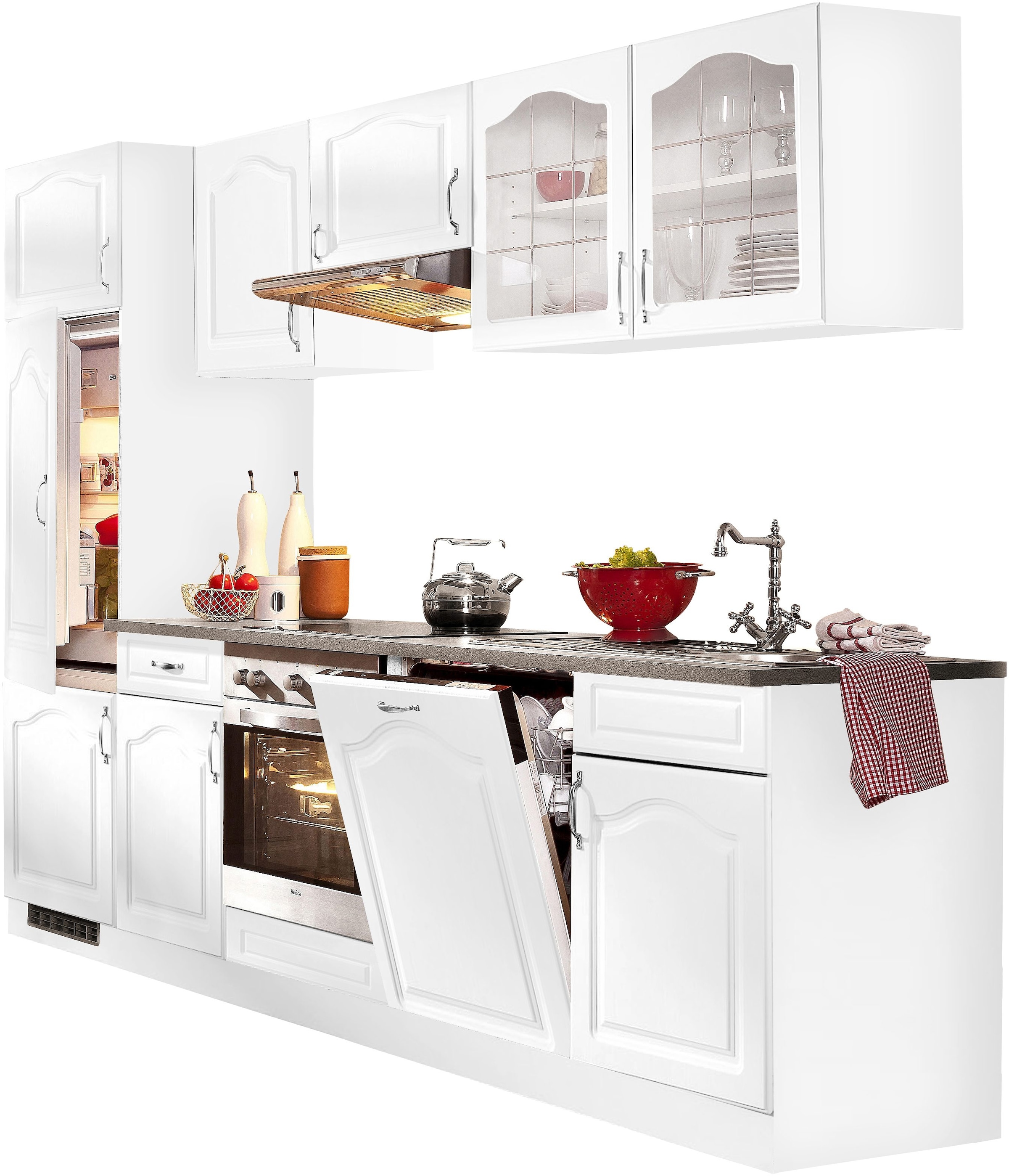 wiho Küchen Küchenzeile »Linz«, mit E-Geräten, Breite 280 cm auf Raten  kaufen