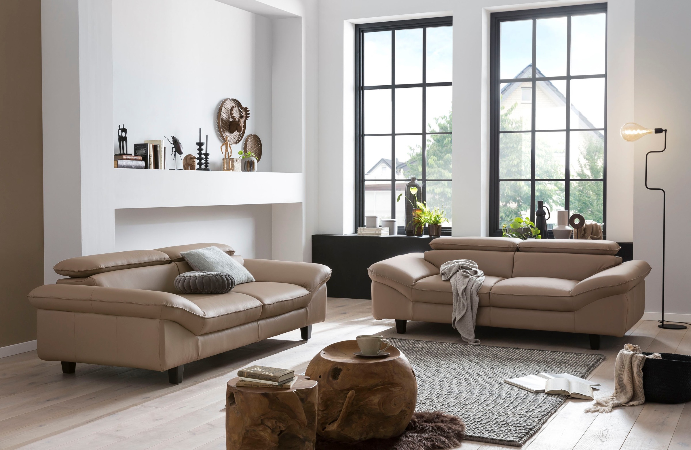 Home affaire 2-Sitzer »Pilot«, Big-Sofa mit Kopfteilverstellung