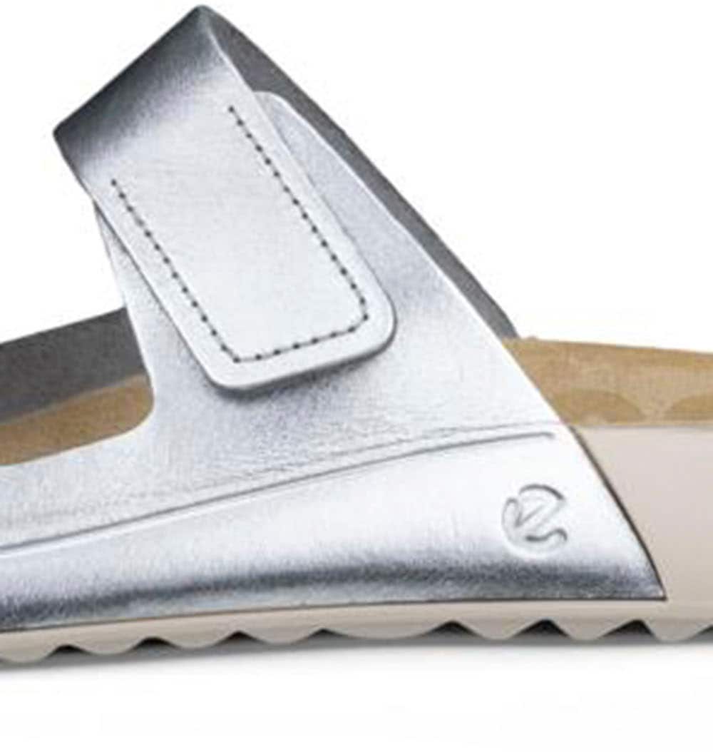 Ecco Pantolette »COZMO W«, Sommerschuh, Schlappen mit zwei Klettverschlussriemen