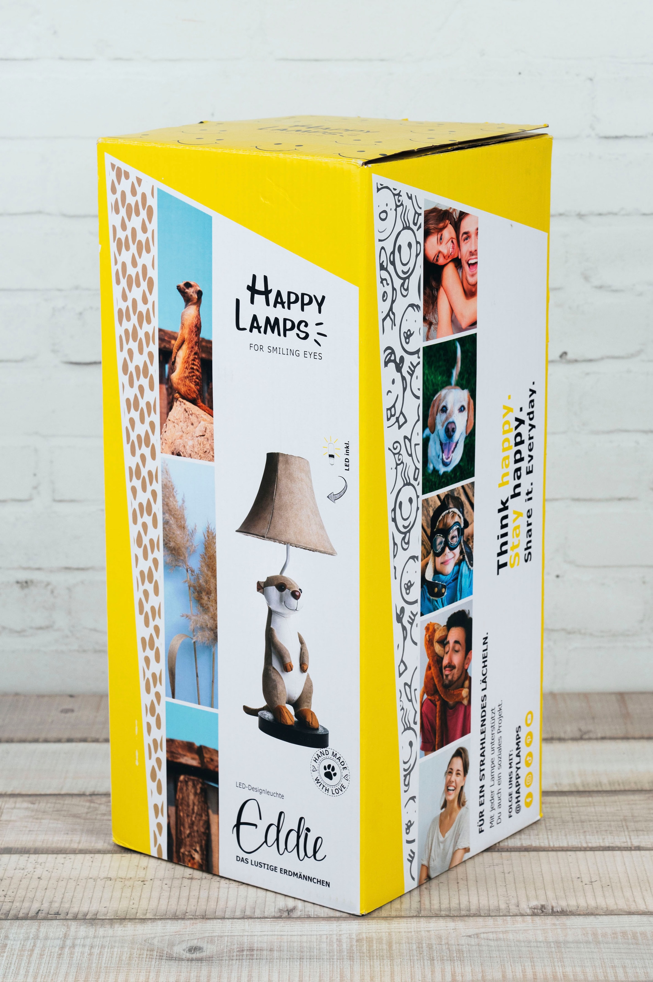Happy Lamps for smiling eyes LED Tischleuchte »Eddie das Erdmännchen«, 1 flammig, Leuchtmittel GU 5,3 | LED fest integriert, Hochwertig, Einzigartig, Tiermotiv
