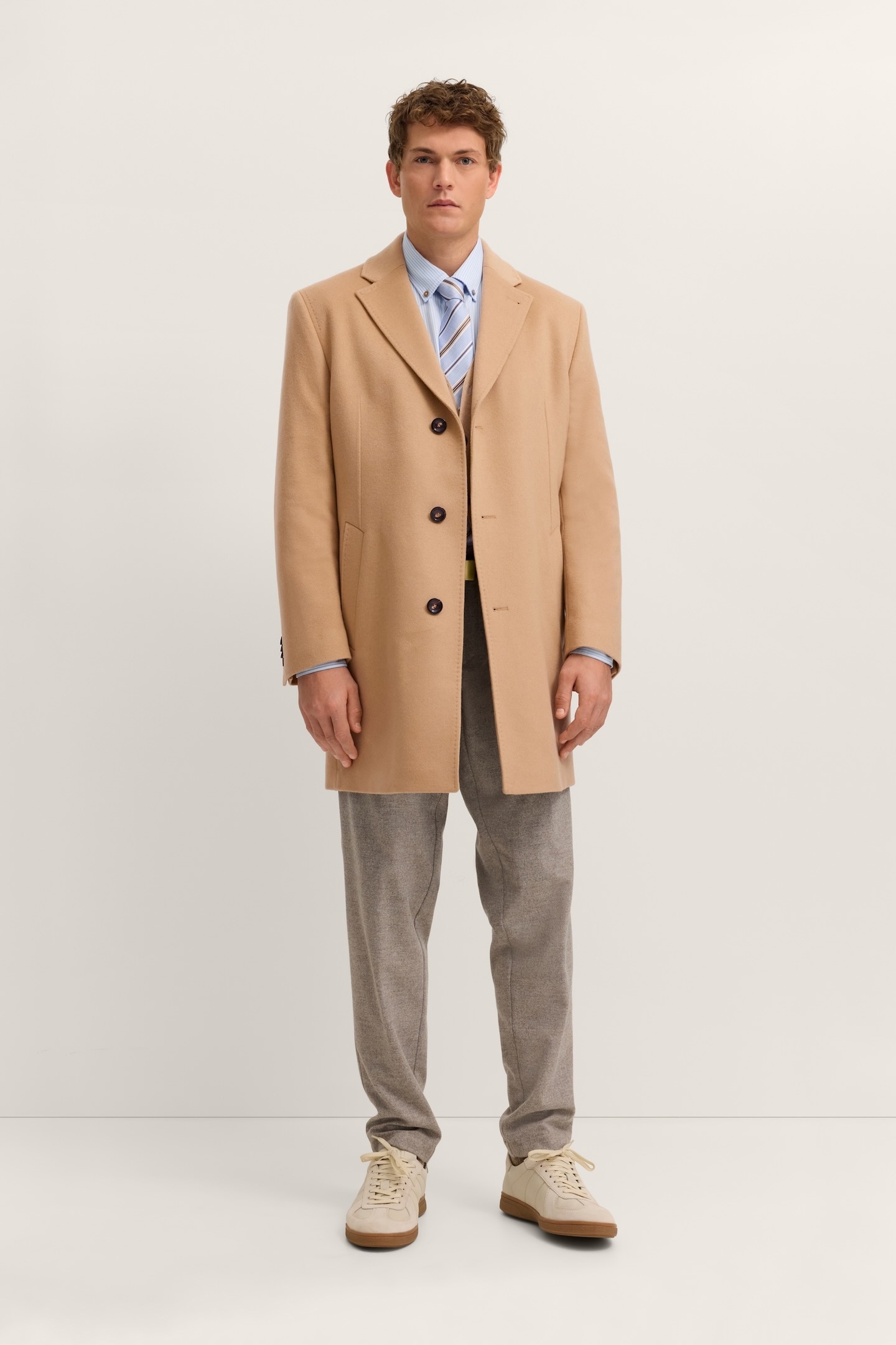 bugatti Kurzmantel »Kaschmir« im Modern Fit mit Knopfleiste