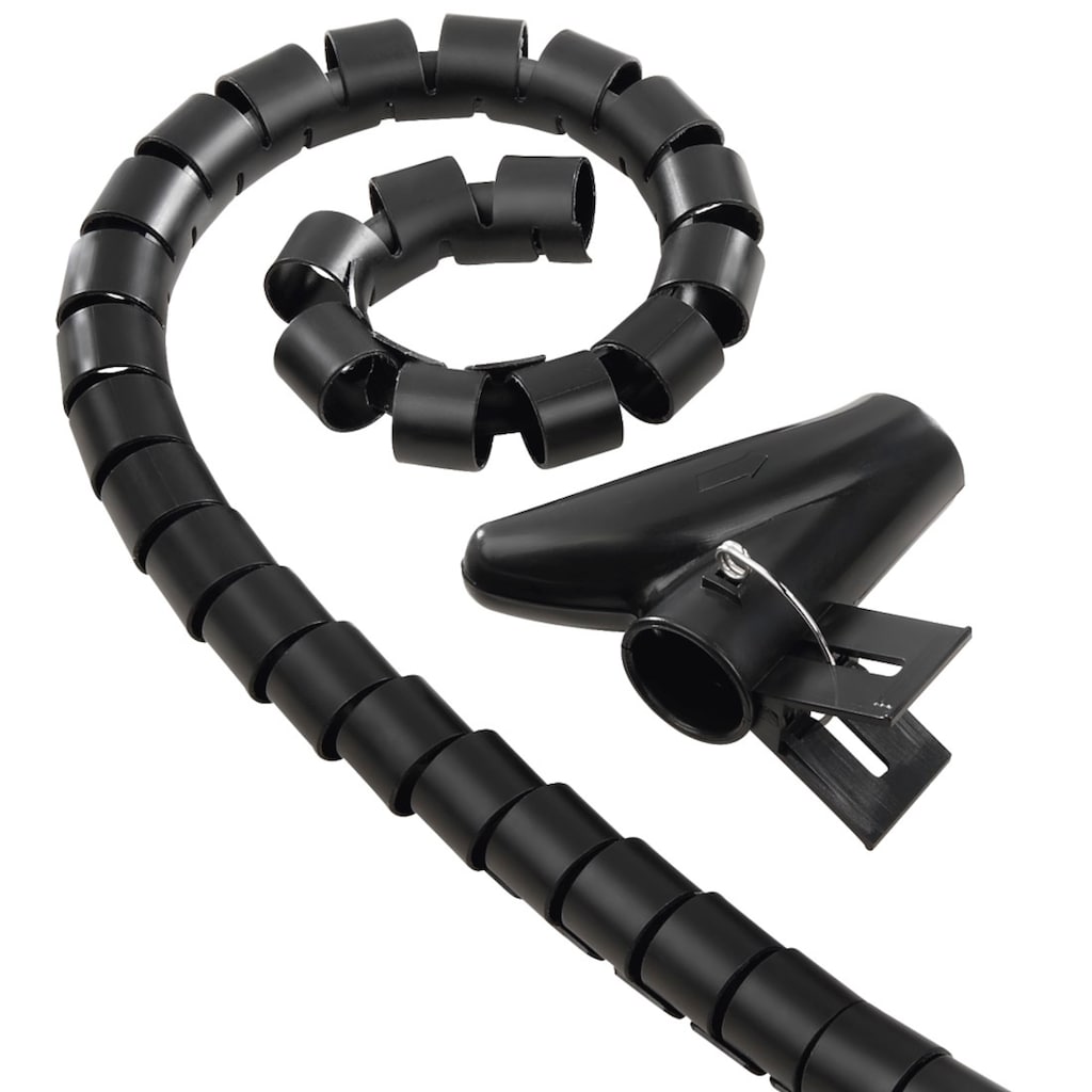 Hama Kabelführung »Flexibler Spiral-Kabelschlauch mit Einzieh-Werkzeug, 30 mm,1,5 m«, Mit Einzieh-Werkzeug