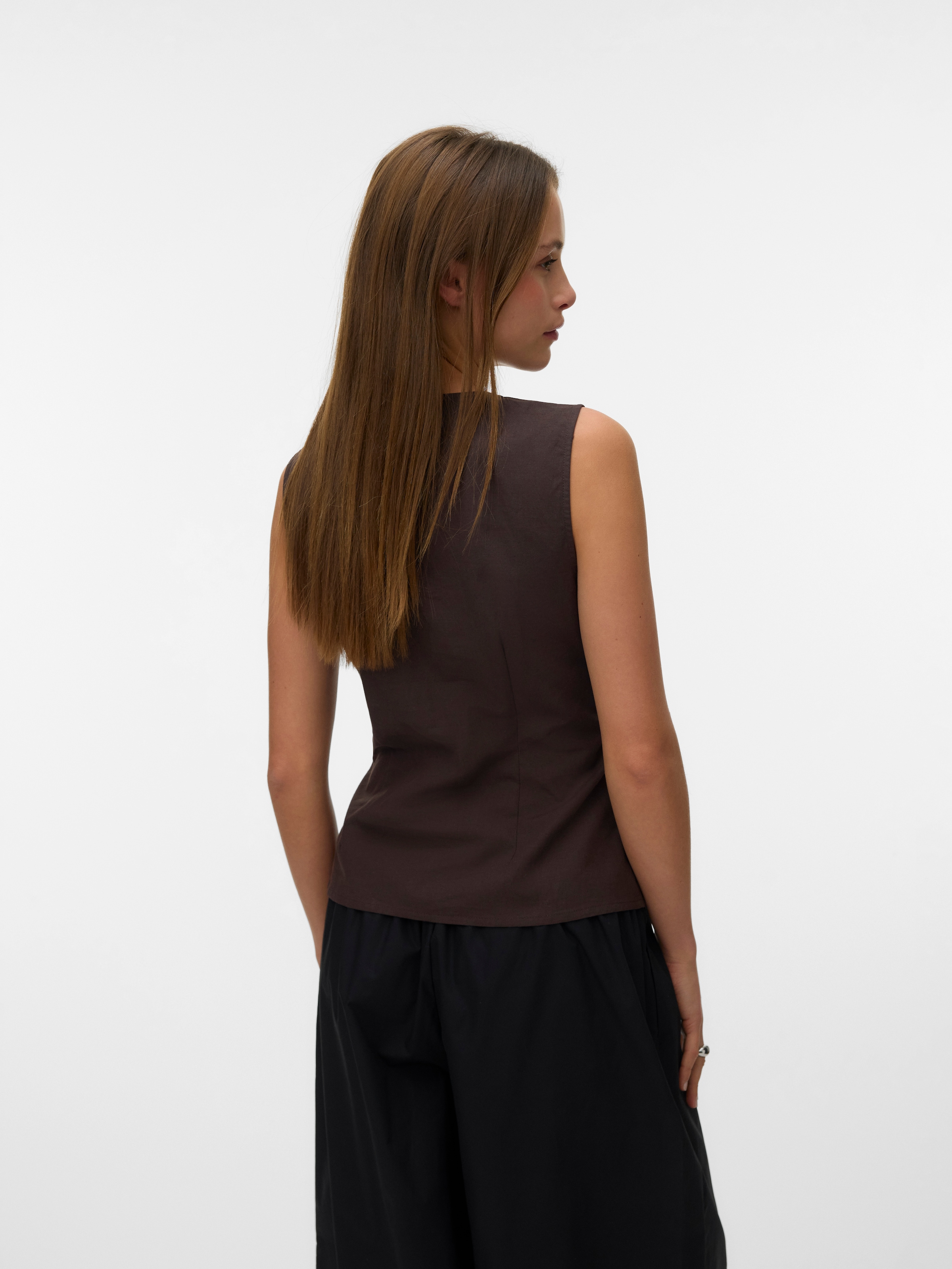 Vero Moda Anzugweste »VMSELMA WAISTCOAT WVN NOOS« Baumwollmischung, mit Leinen